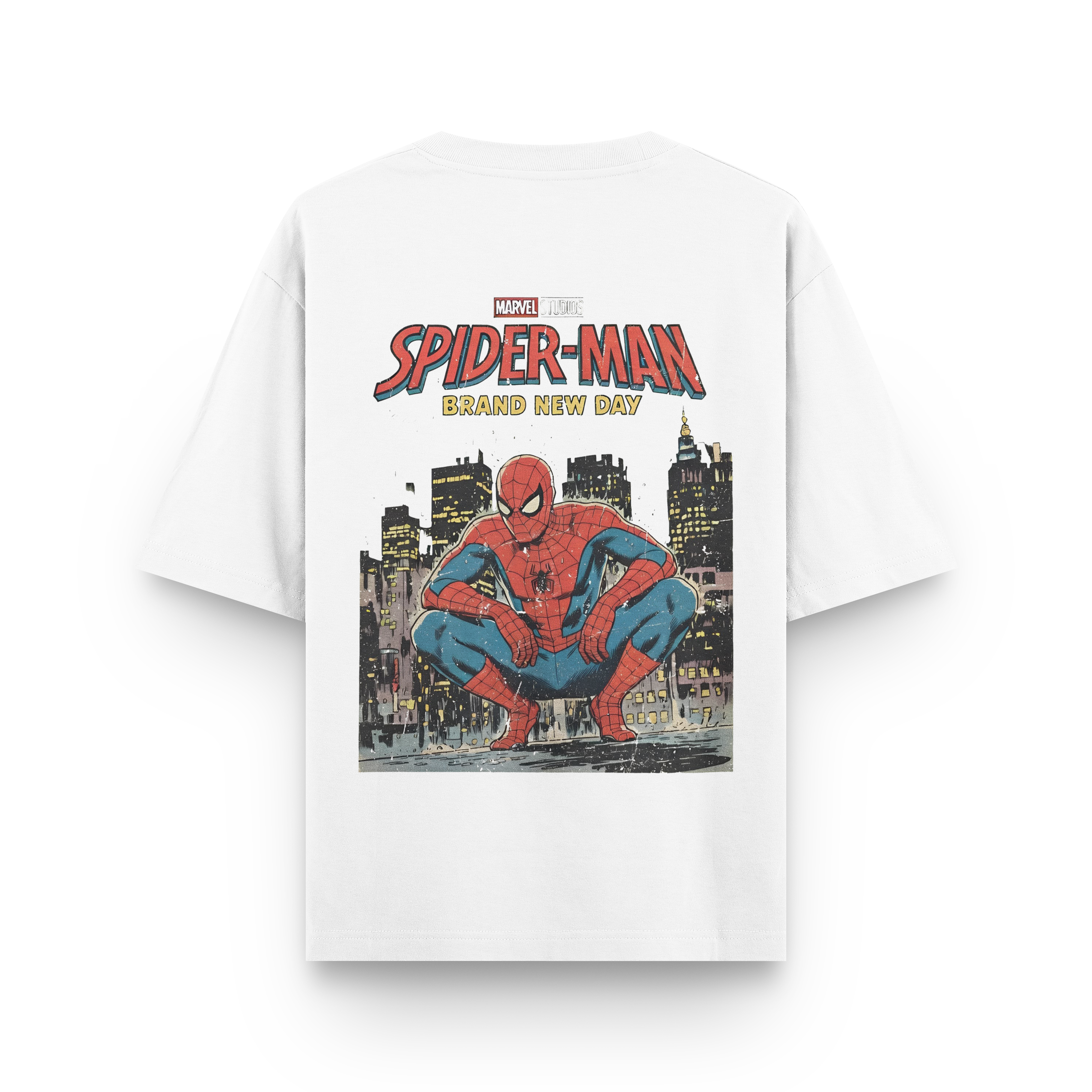 Spider-Man Brand New Day Oversized Graphic T-Shirt - White