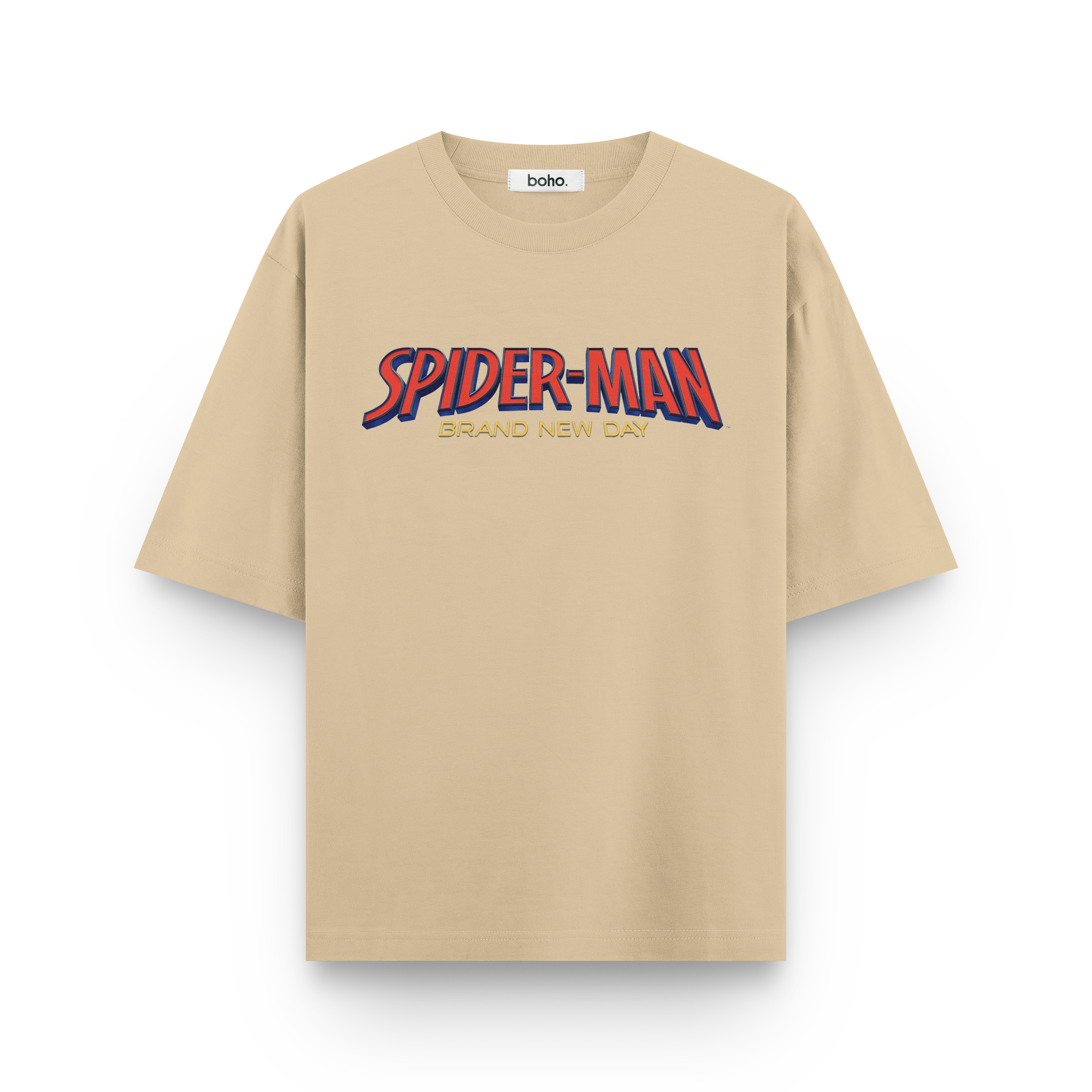 Spider-Man Brand New Day Oversized Graphic T-Shirt - Beige