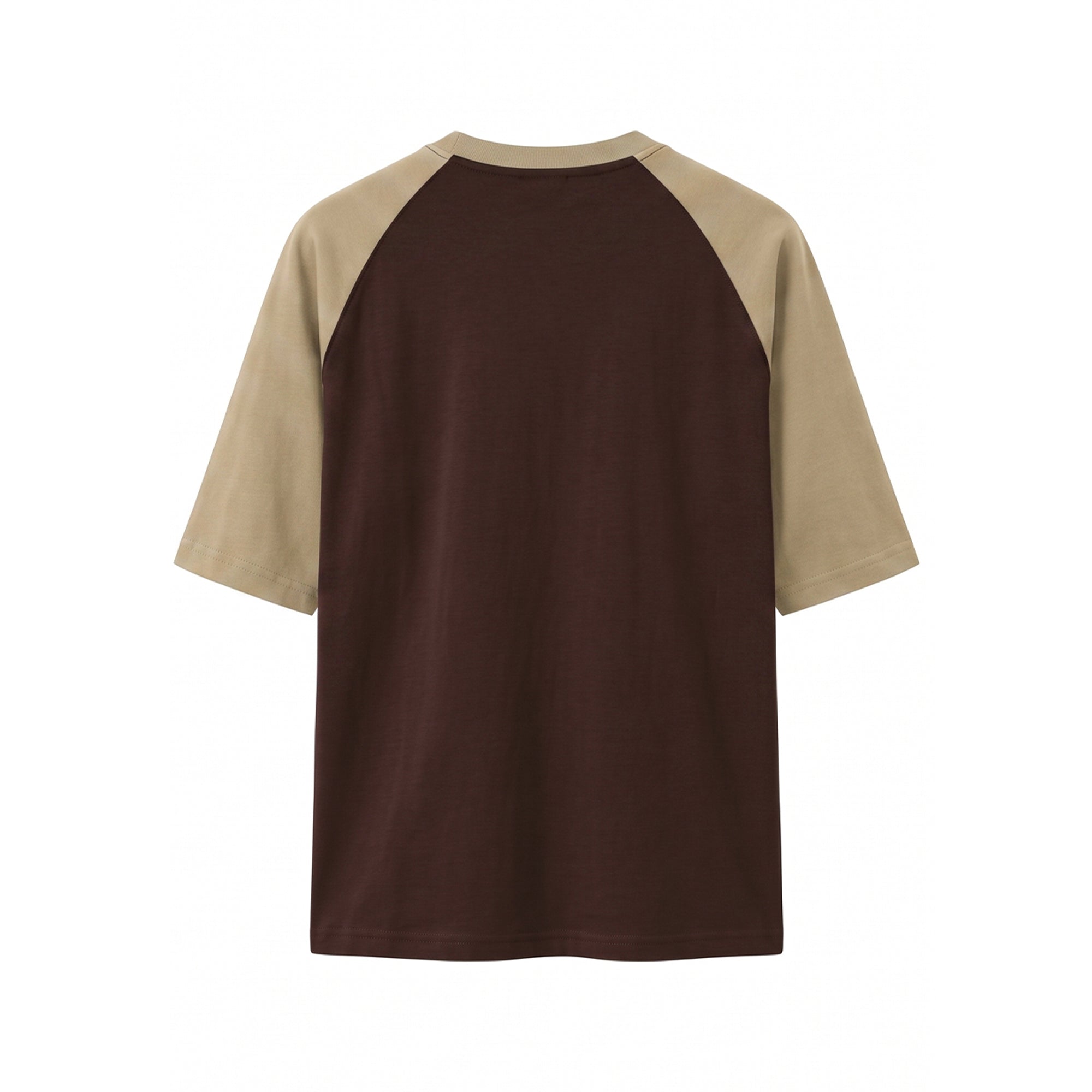 Raglan Core Tee – Beige & Brown