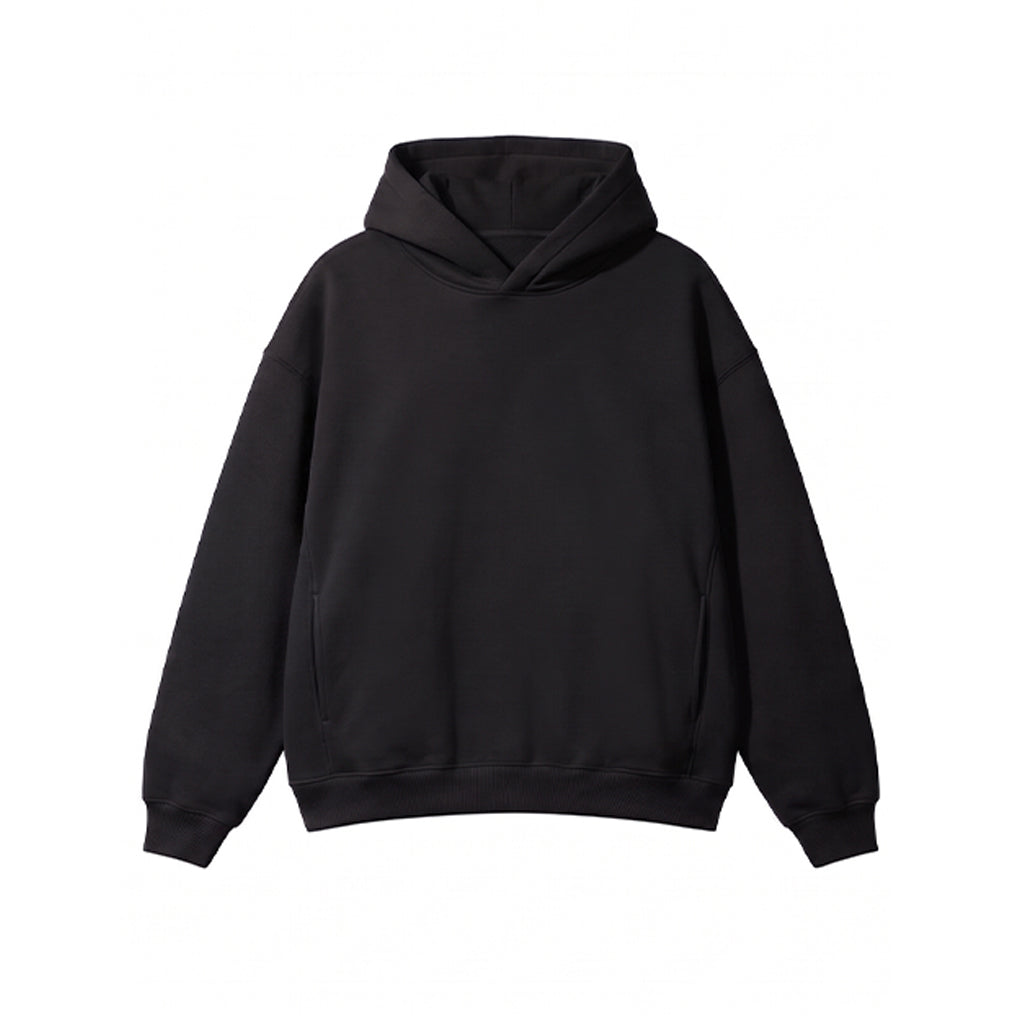 Essential Oversized Drop Shoulder Hoodie – Black