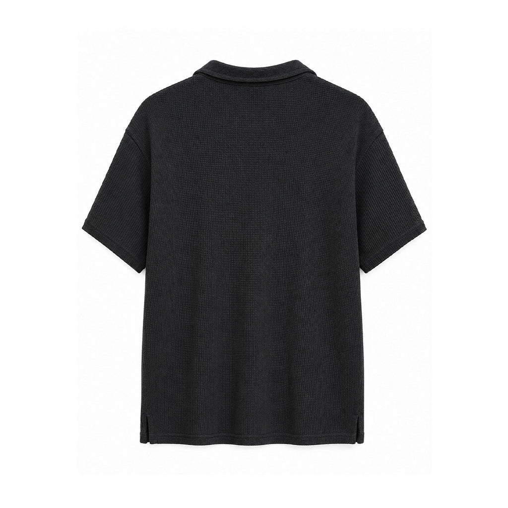 Midnight Waffle Knit Polo