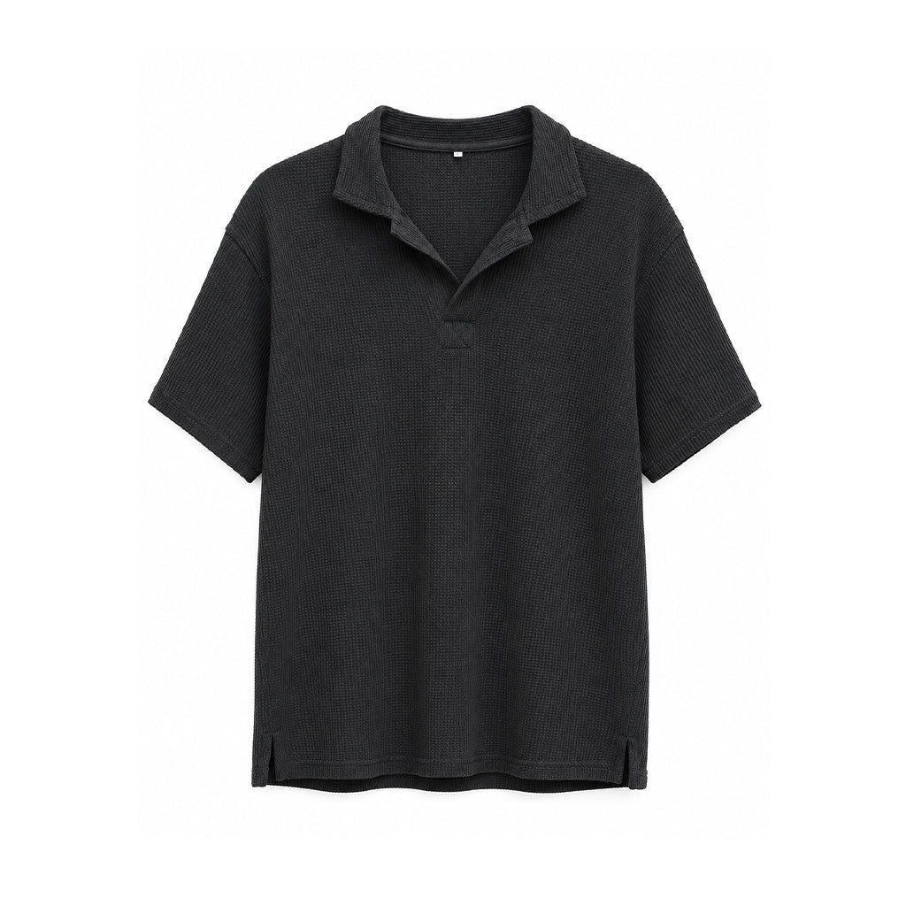 Midnight Waffle Knit Polo