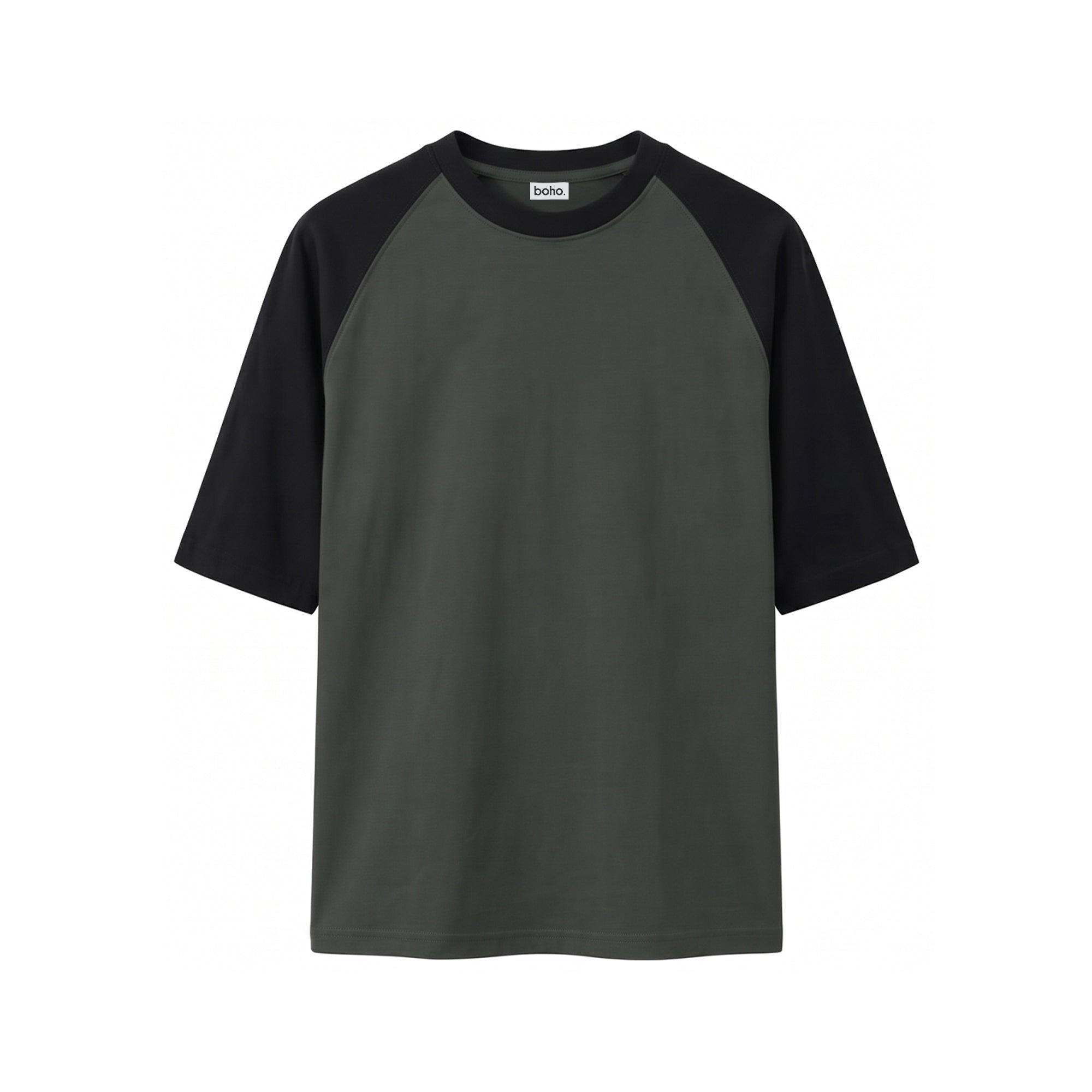 Raglan Core Tee – Black & Green