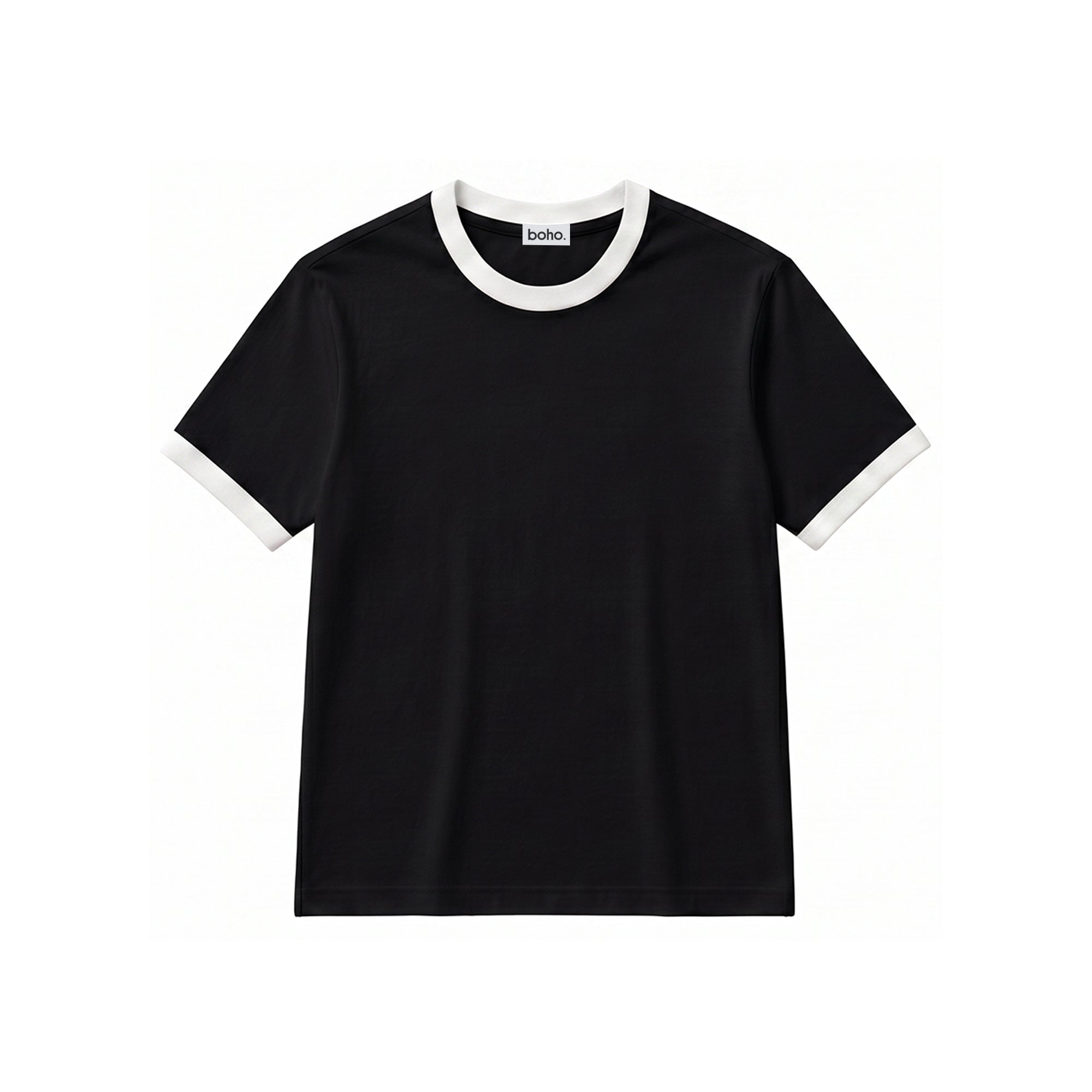 Classic Ringer Tee – Black & White