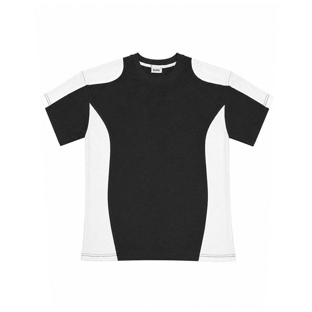 Essential Color Block Oversized T-Shirt - Black