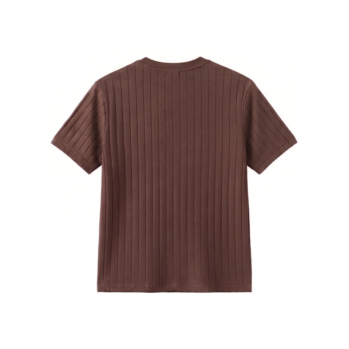 Brown Drop Needle T-Shirt
