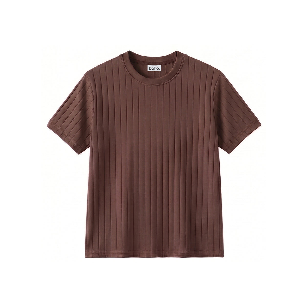 Brown Drop Needle T-Shirt