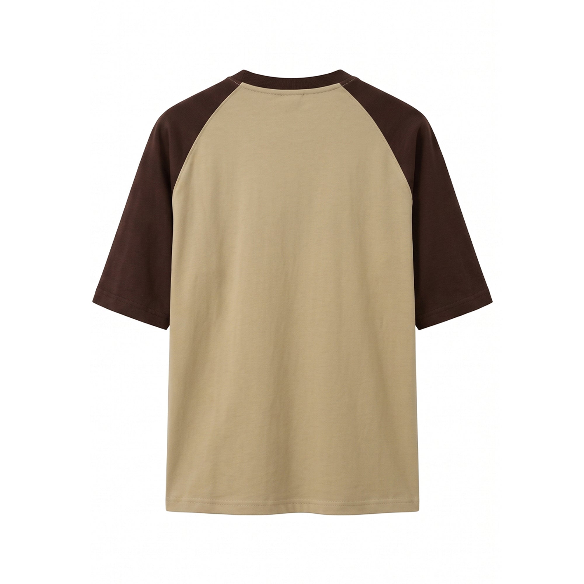 Raglan Core Tee – Brown & Beige