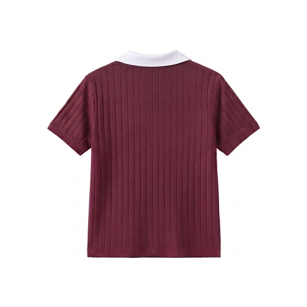Burgundy Drop Needle Contrast Polo