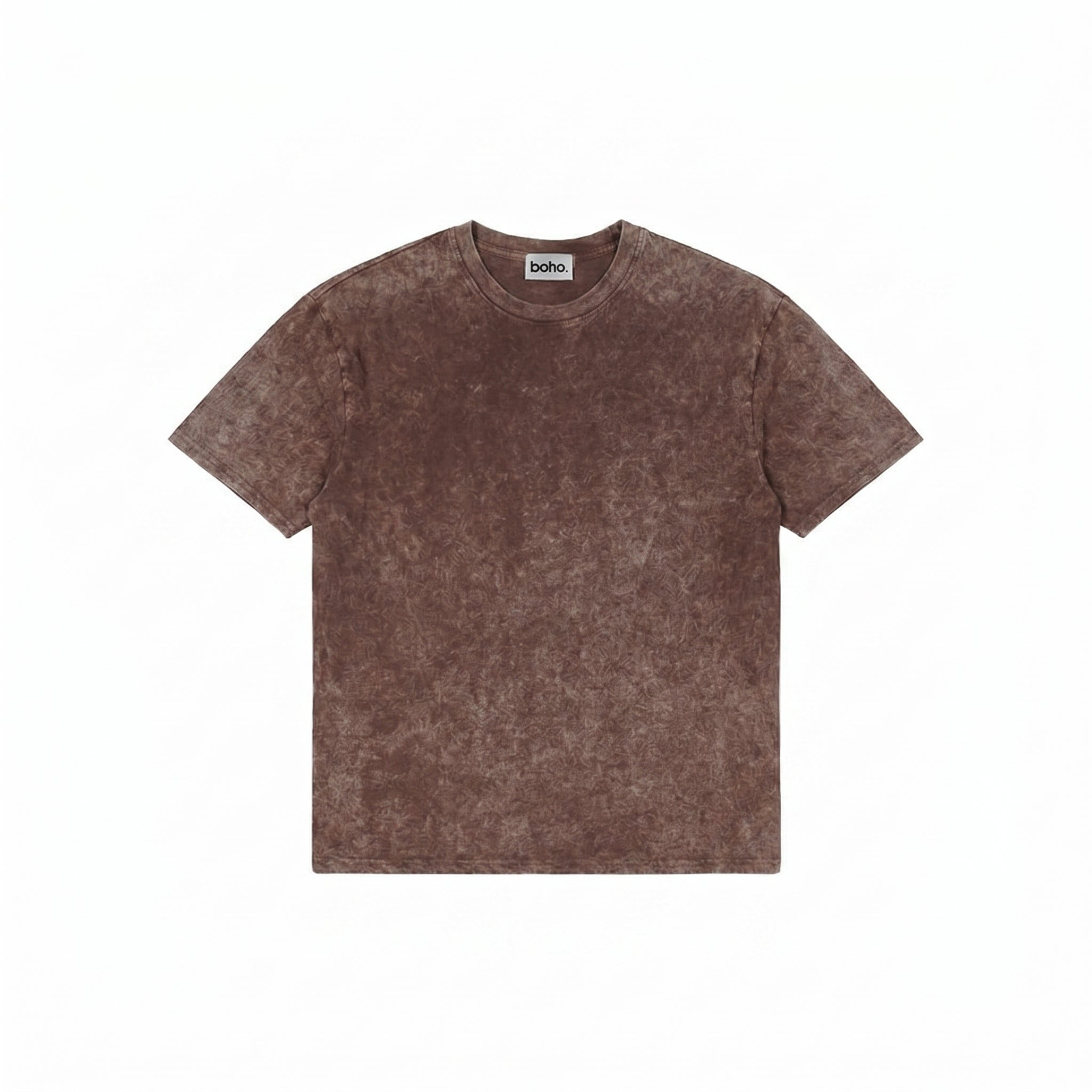 Vintage Acid Wash Oversized Tee - Mocha