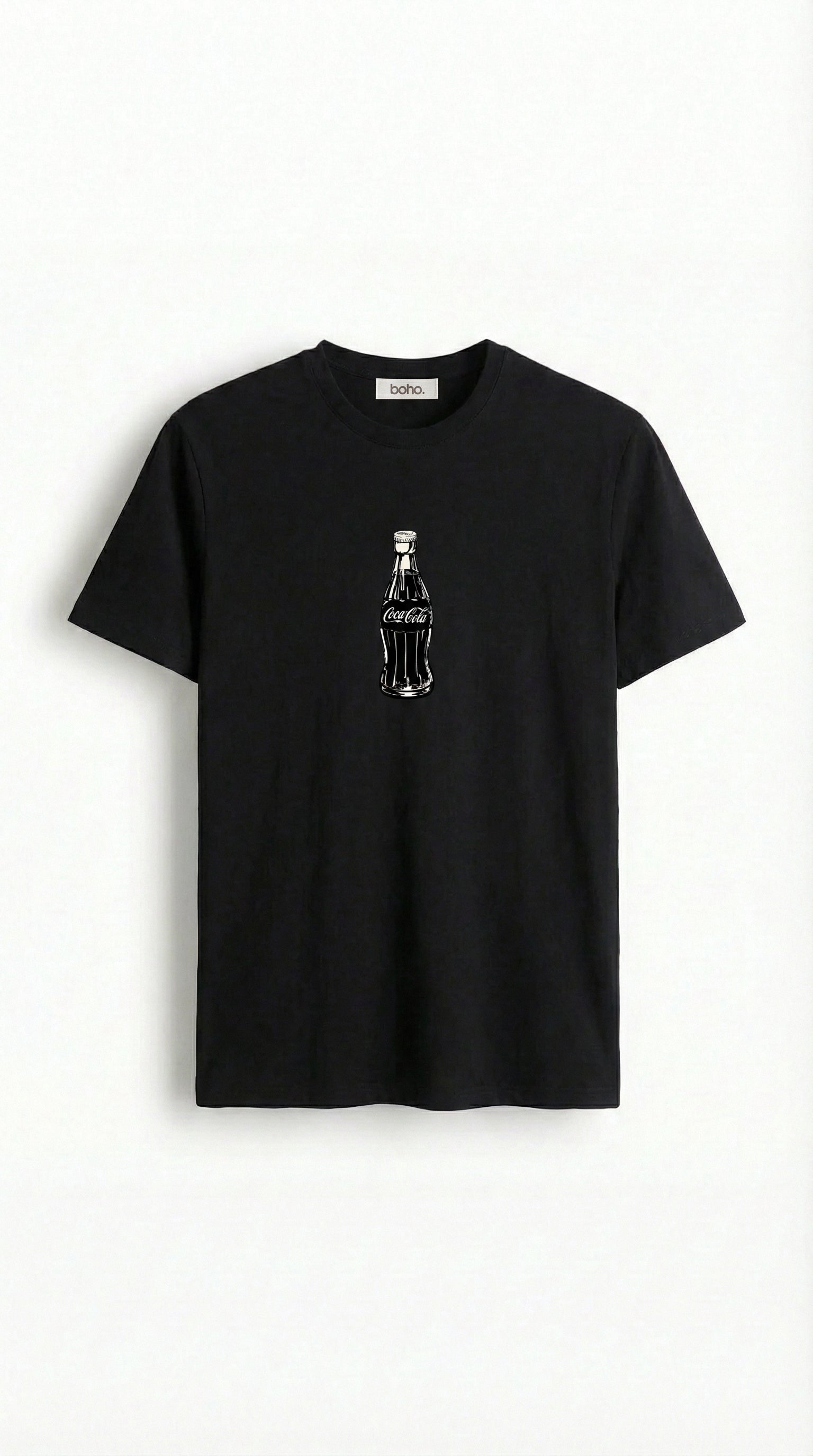 Coca-Cola Black Round Neck T-Shirt