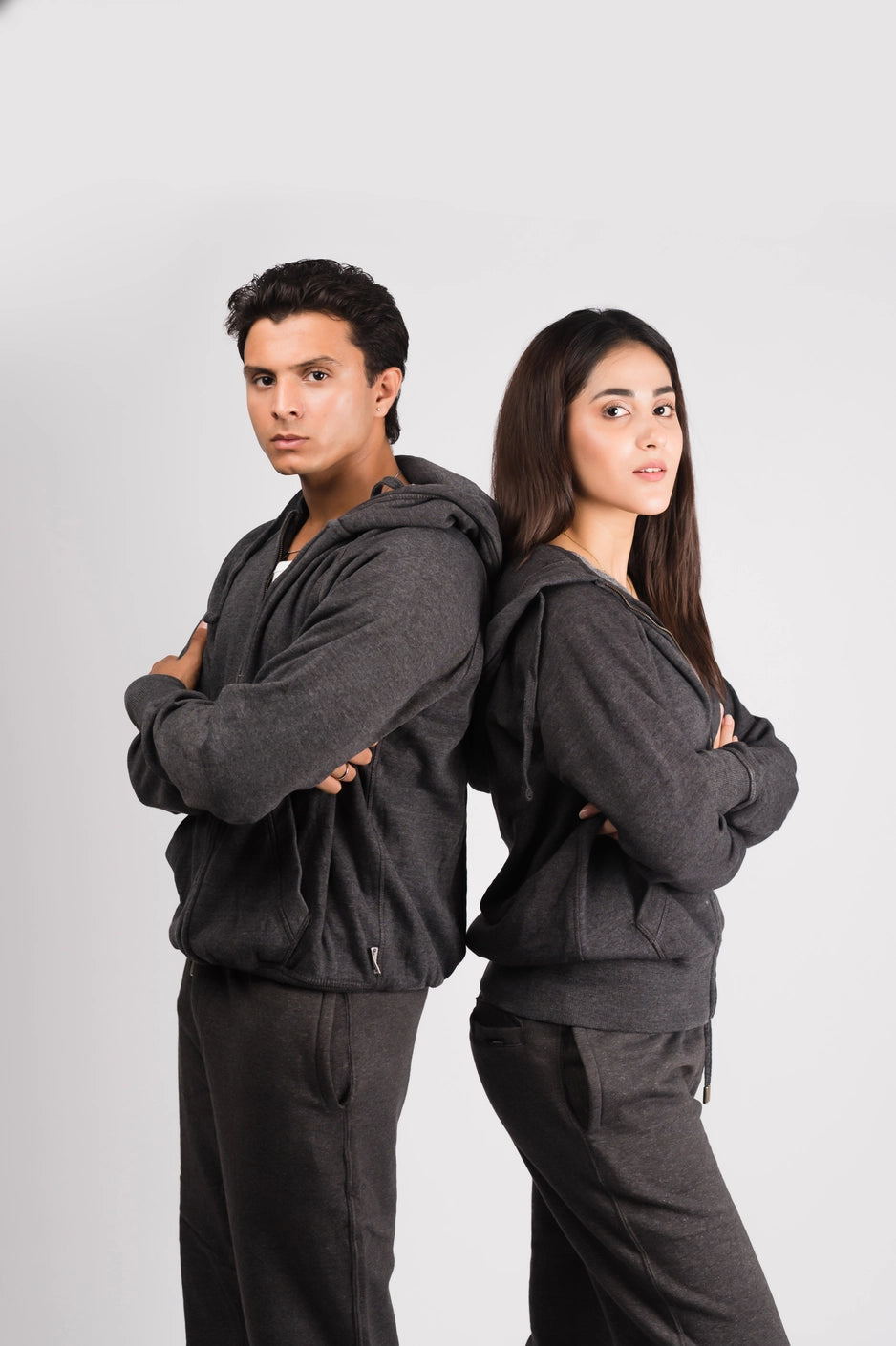 Charcoal Zipper burn wash (Unisex)