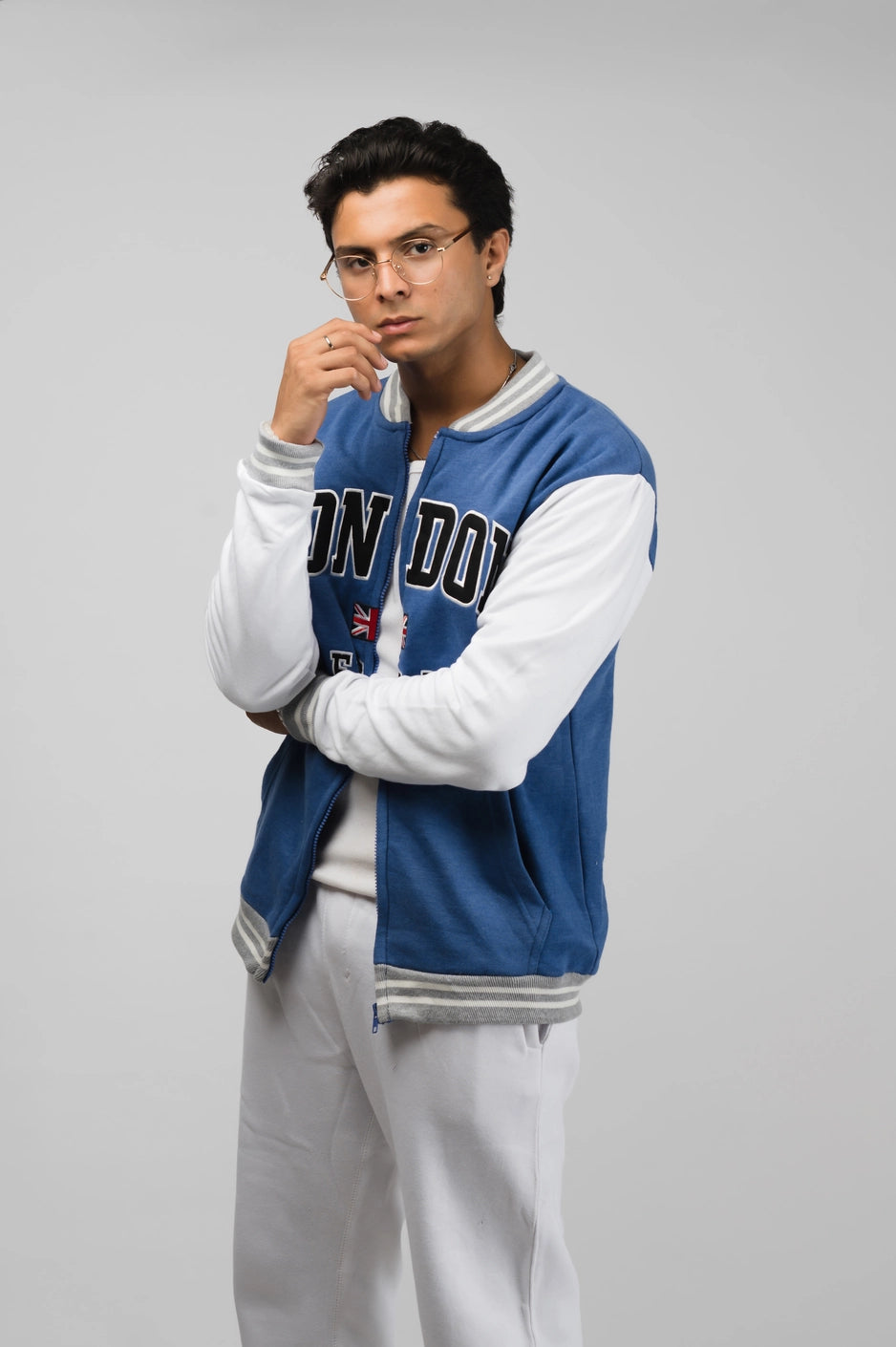 London Blue Baseball Jacket (Unisex)