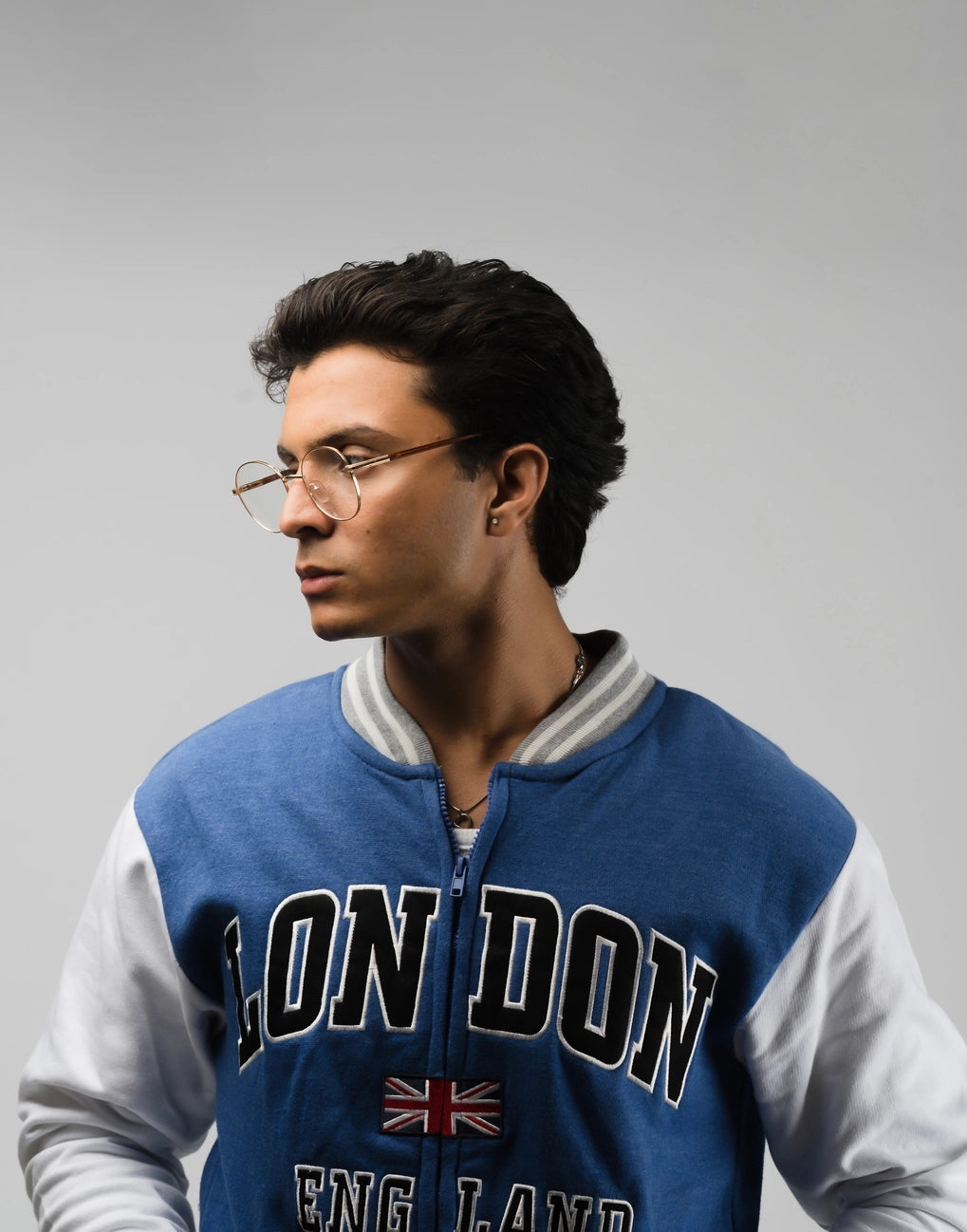 London Blue Baseball Jacket (Unisex)