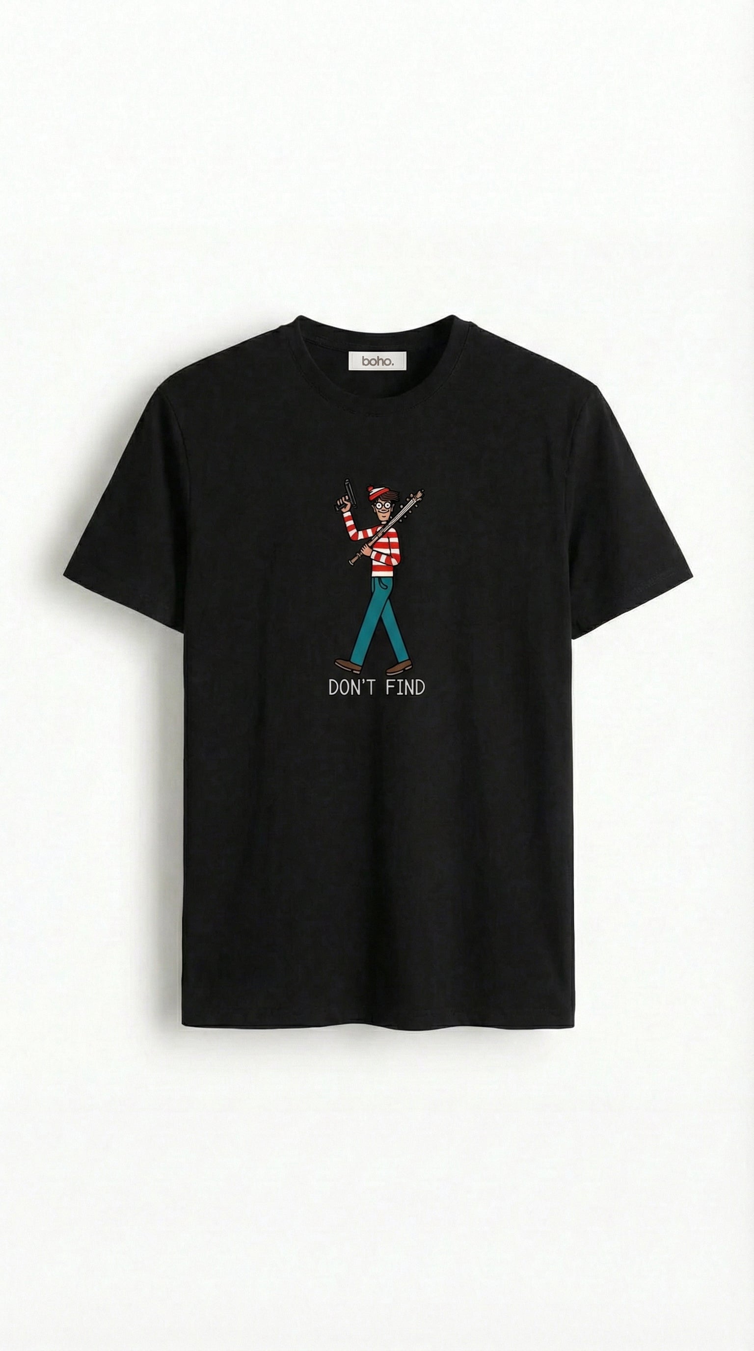 Don’t Find Woldo Black T-Shirt