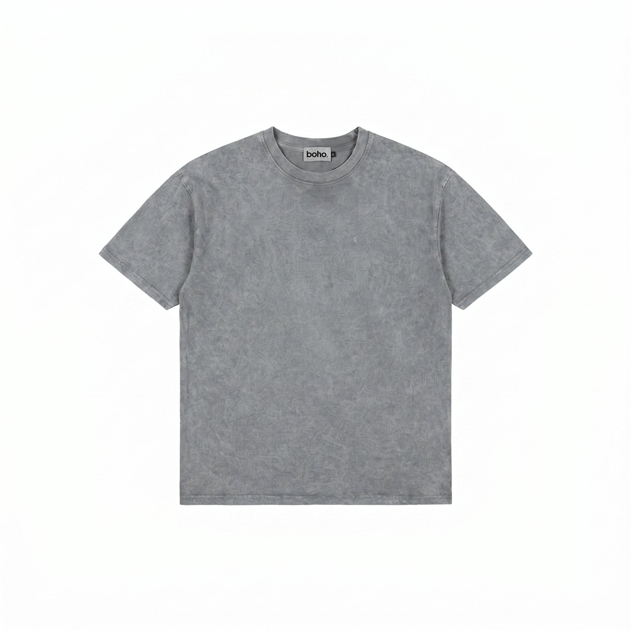 Vintage Acid Wash Oversized Tee - Stone Gray