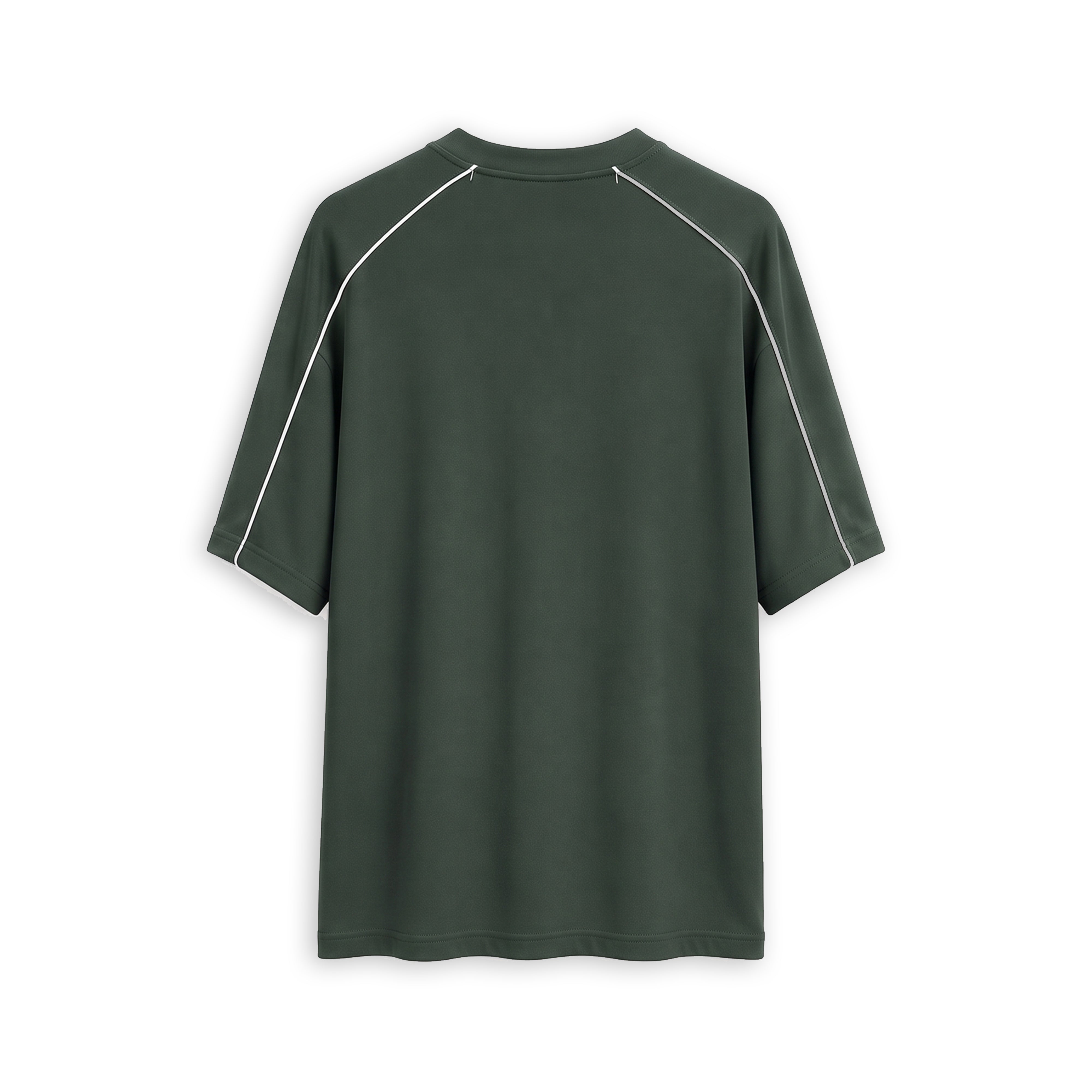 Raglan Piping Oversized Tee -Military green