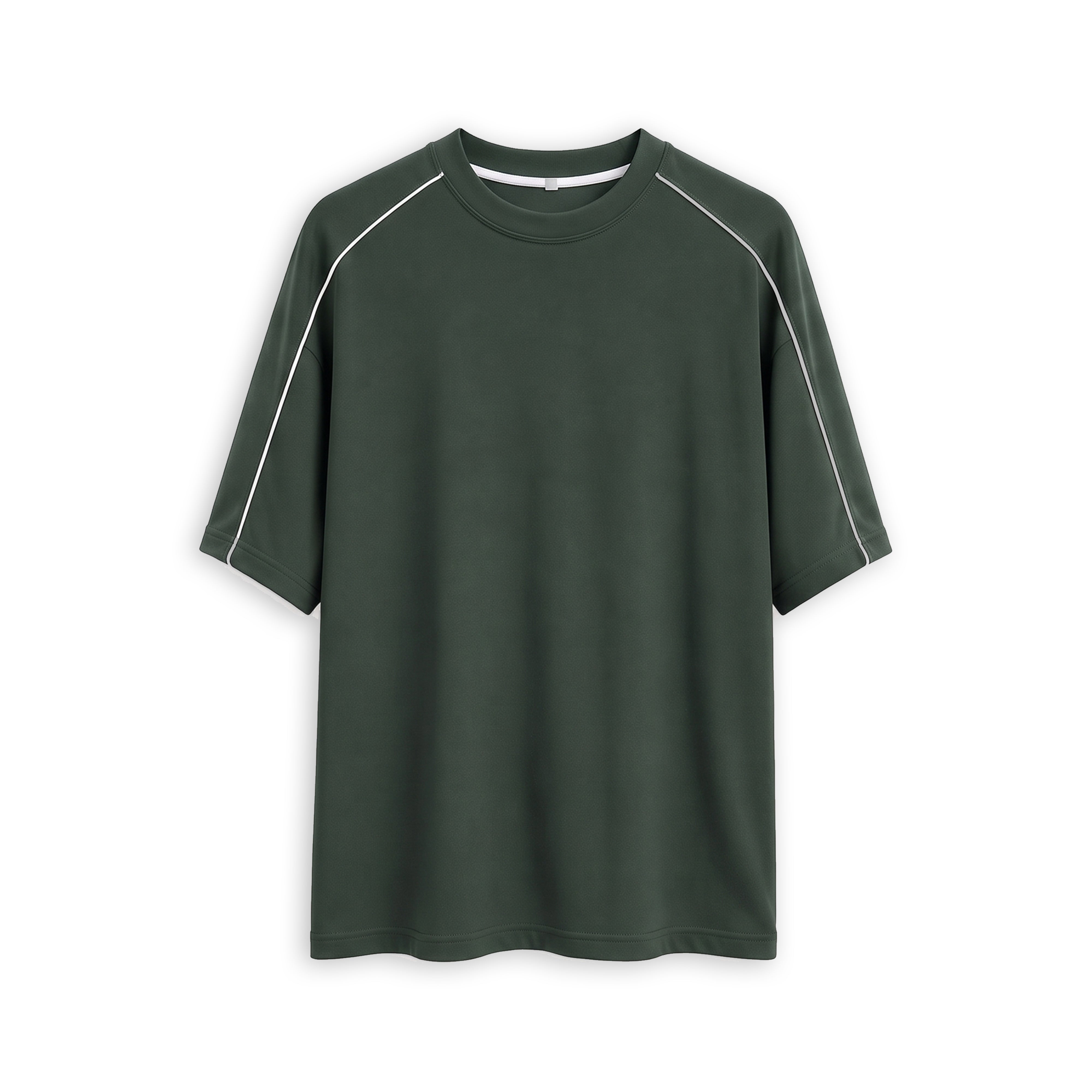 Raglan Piping Oversized Tee -Military green