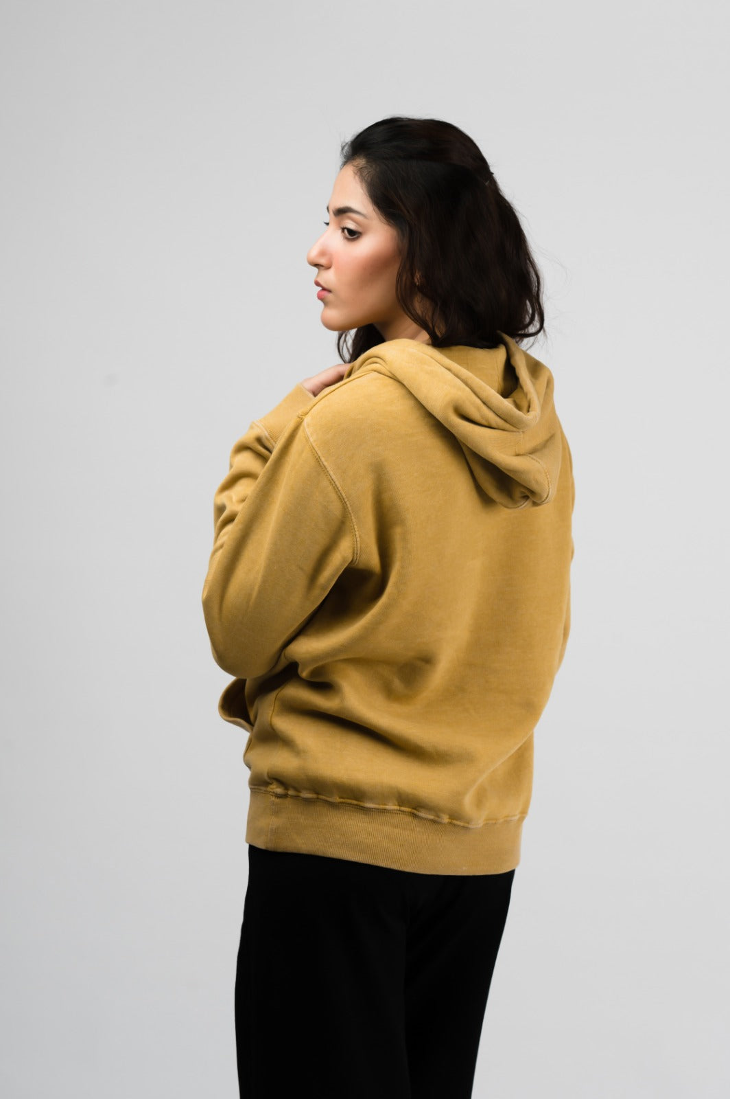 Picture Rocks Hoodie, Vintage Burn Wash Mustard