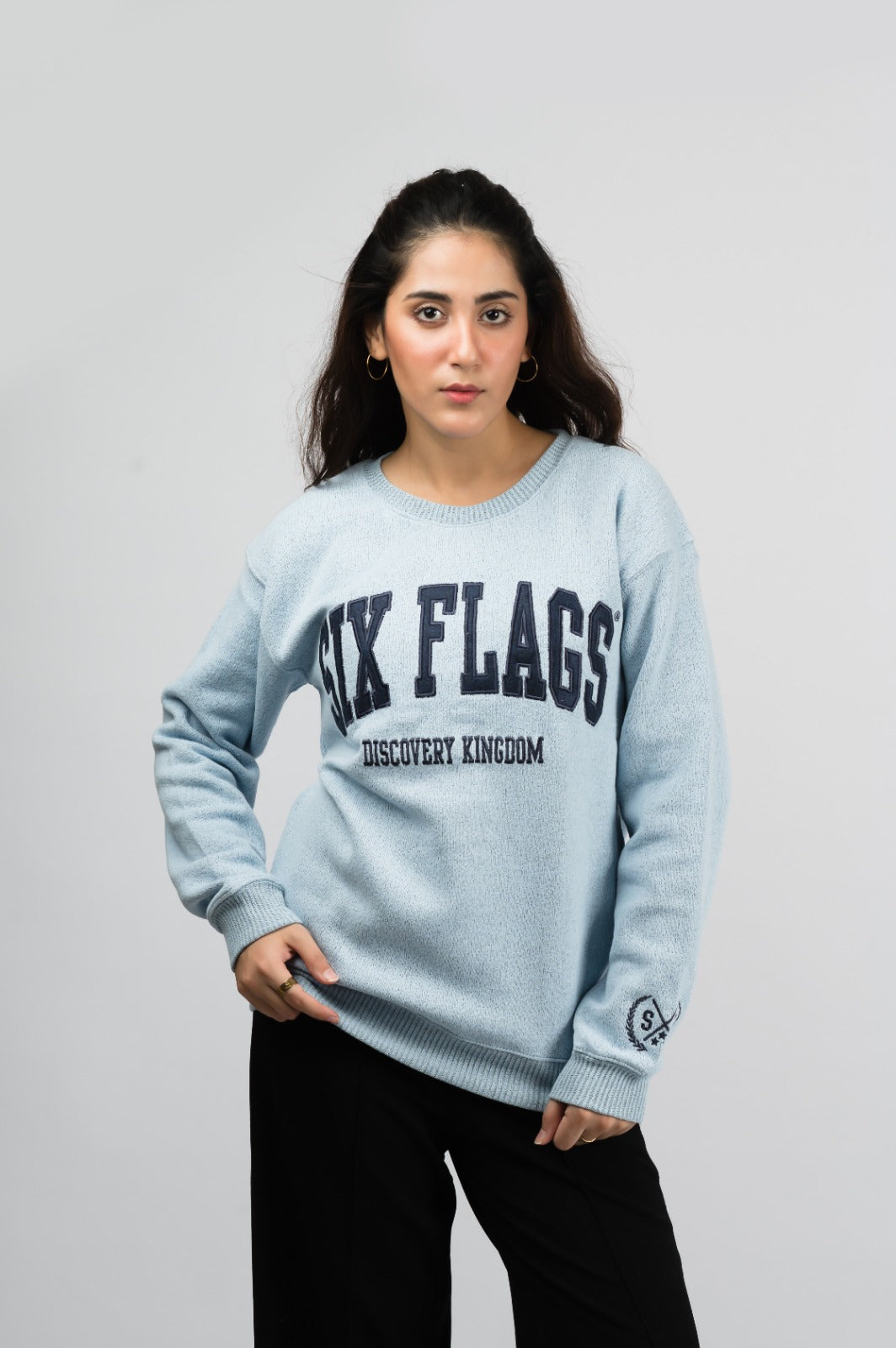 Ice Blue Six Flags Sweater (Unisex)