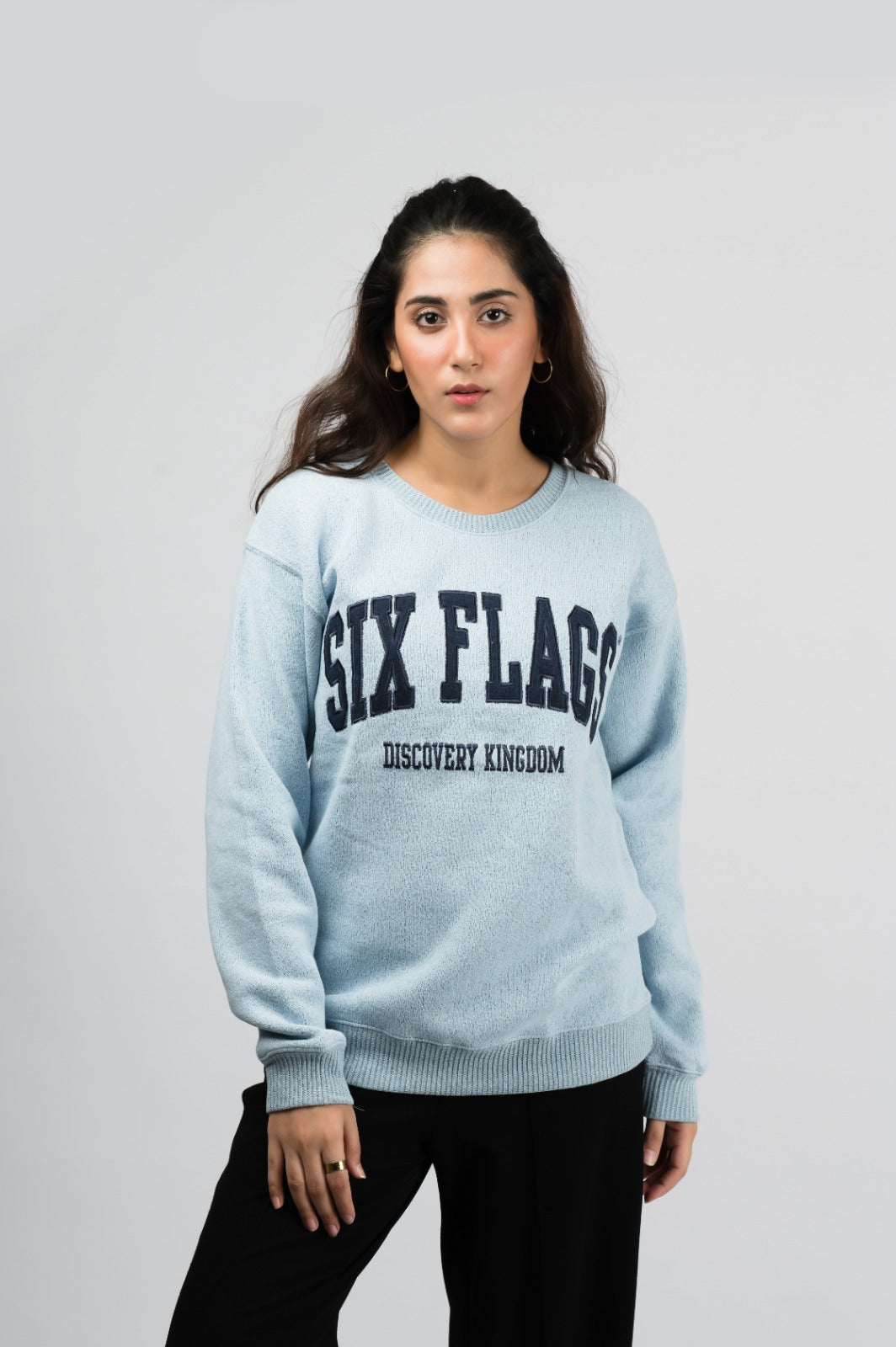 Ice Blue Six Flags Sweater (Unisex)