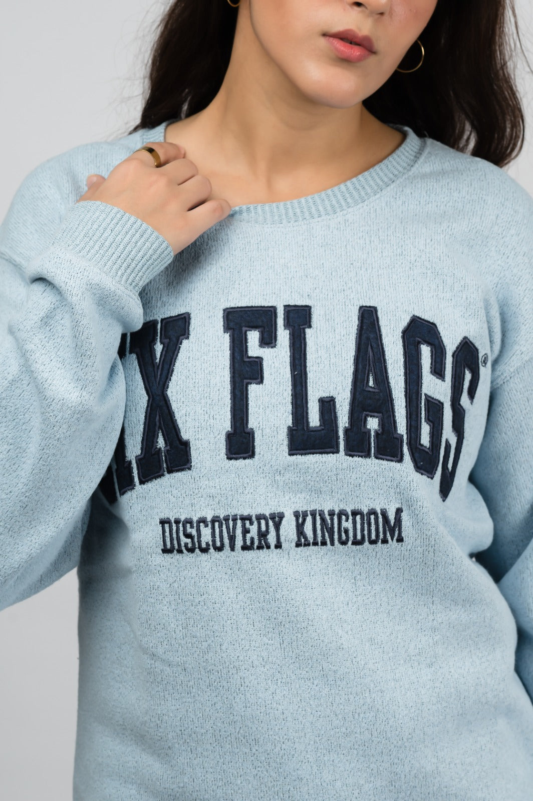 Ice Blue Six Flags Sweater (Unisex)