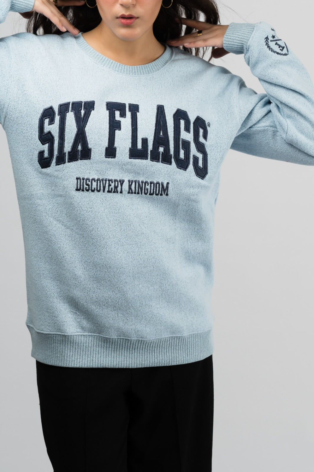 Ice Blue Six Flags Sweater (Unisex)