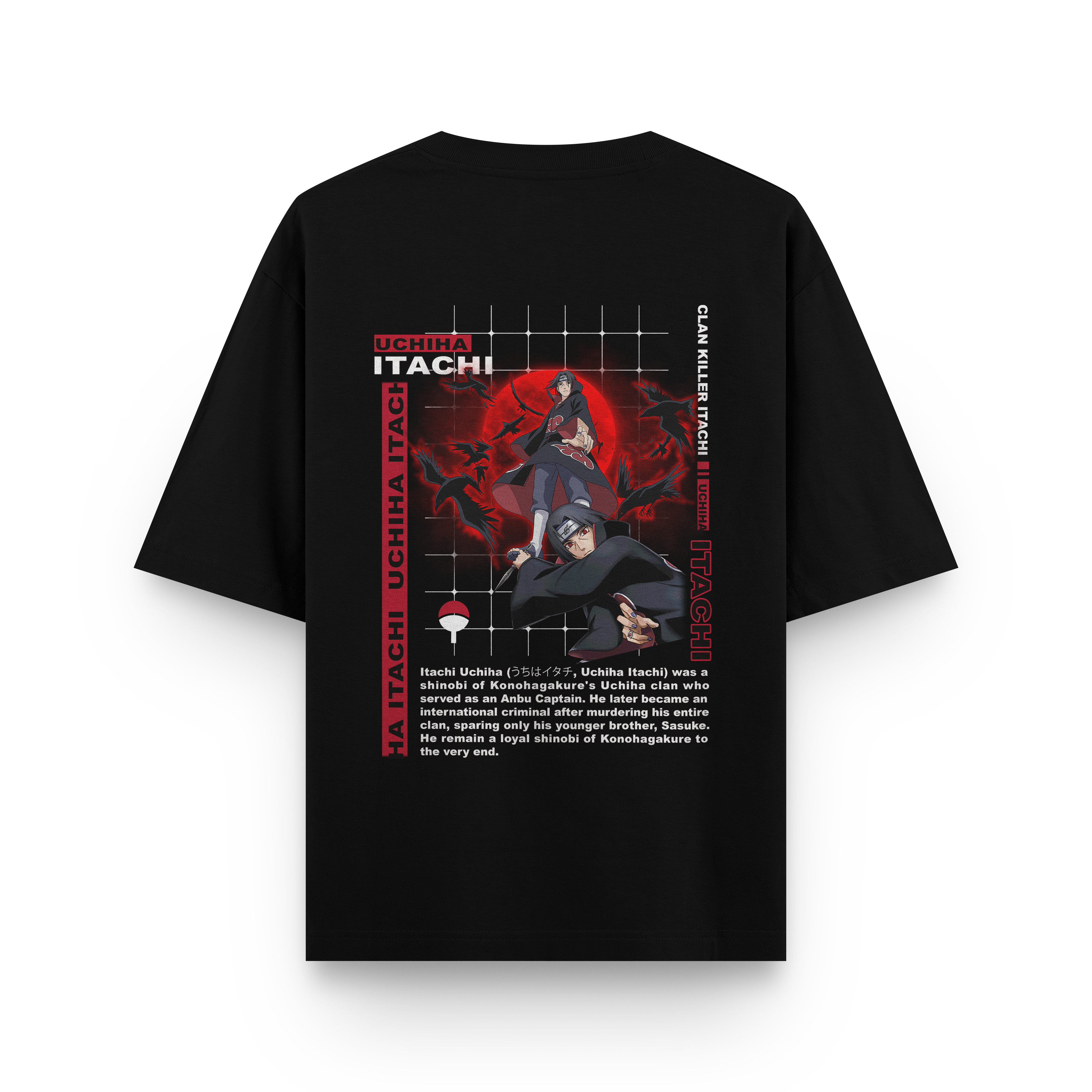 Itachi Uchiha “Clan Killer” Oversized Graphic Tee