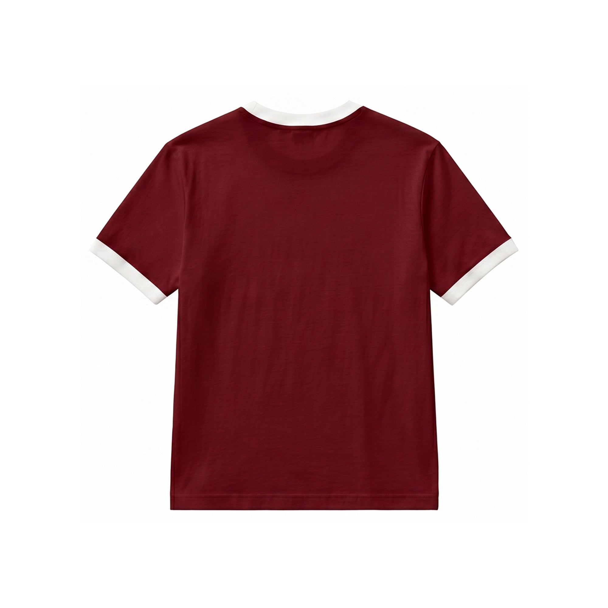 Classic Ringer Tee – Maroon & White