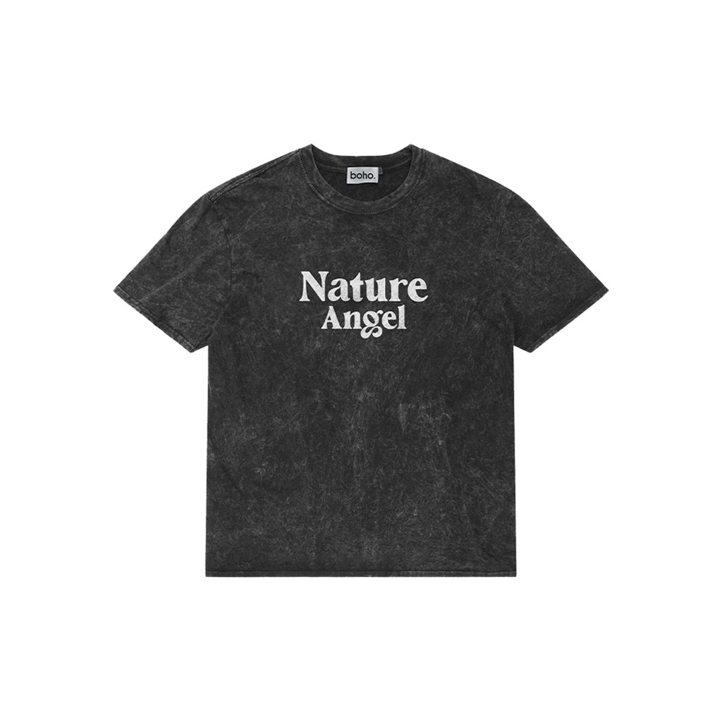 Nature Angle Acid Washed Oversized T-Shirt