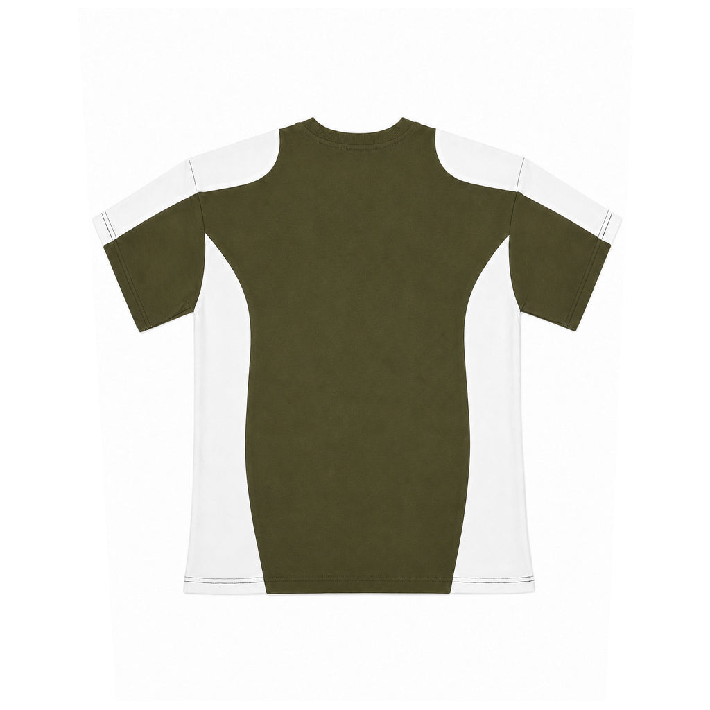 Essential Color Block Oversized T-Shirt - Olive
