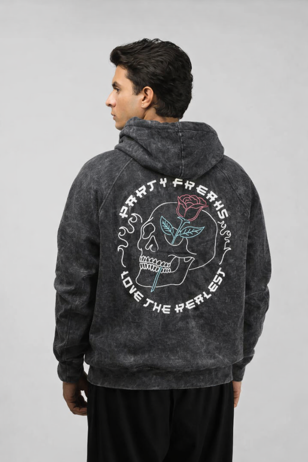 Love The Realest Acid Wash Hoodie