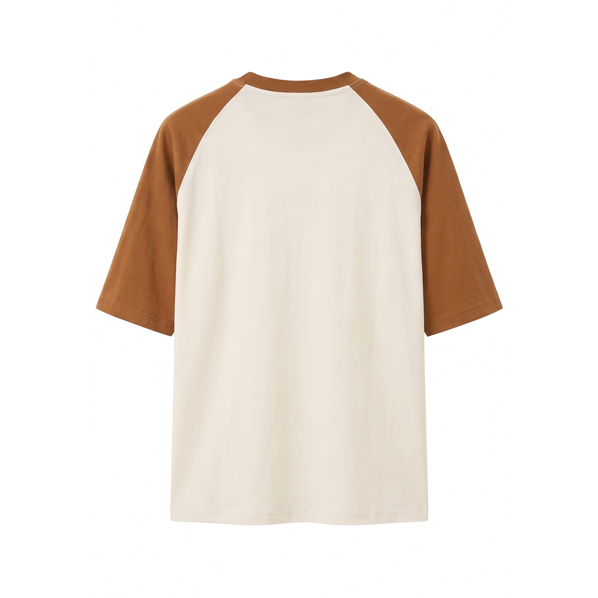 Raglan Core Tee – Tan & Cream