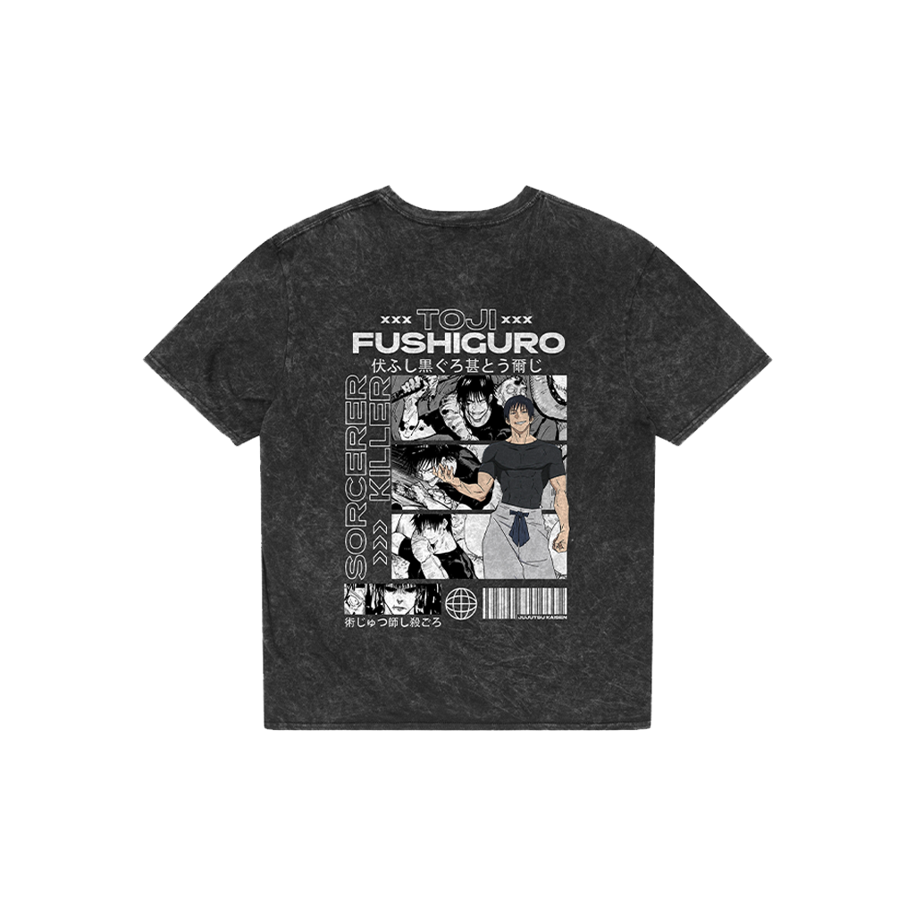 Toji Fushiguro Sorcerer Killer Oversized Acid wash T-shirt