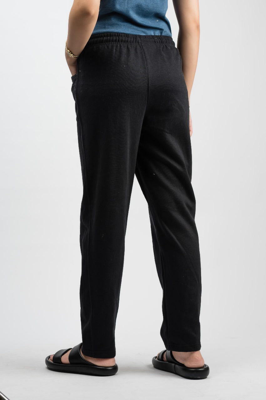 Black straight sweatpants