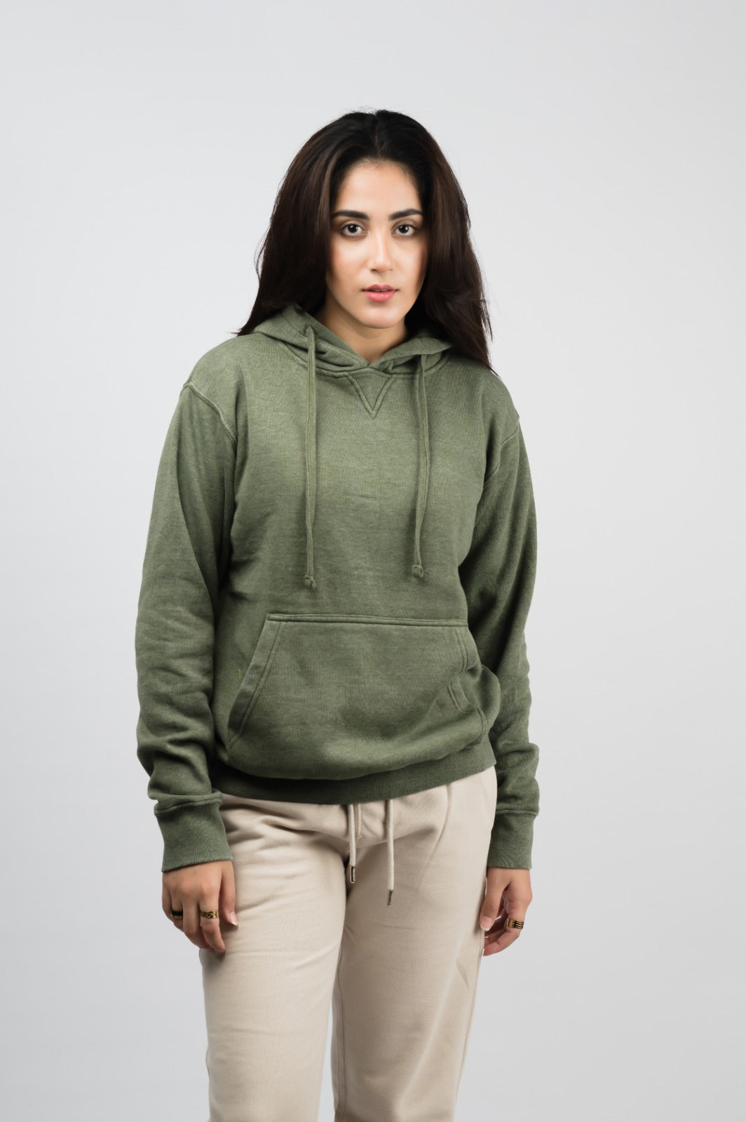 Green Burn washed hoodie (Unisex)