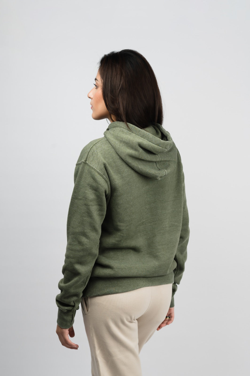 Green Burn washed hoodie (Unisex)