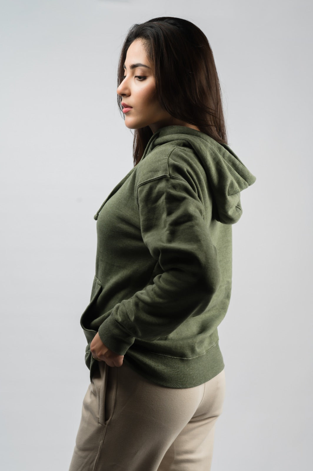 Green Burn washed hoodie (Unisex)