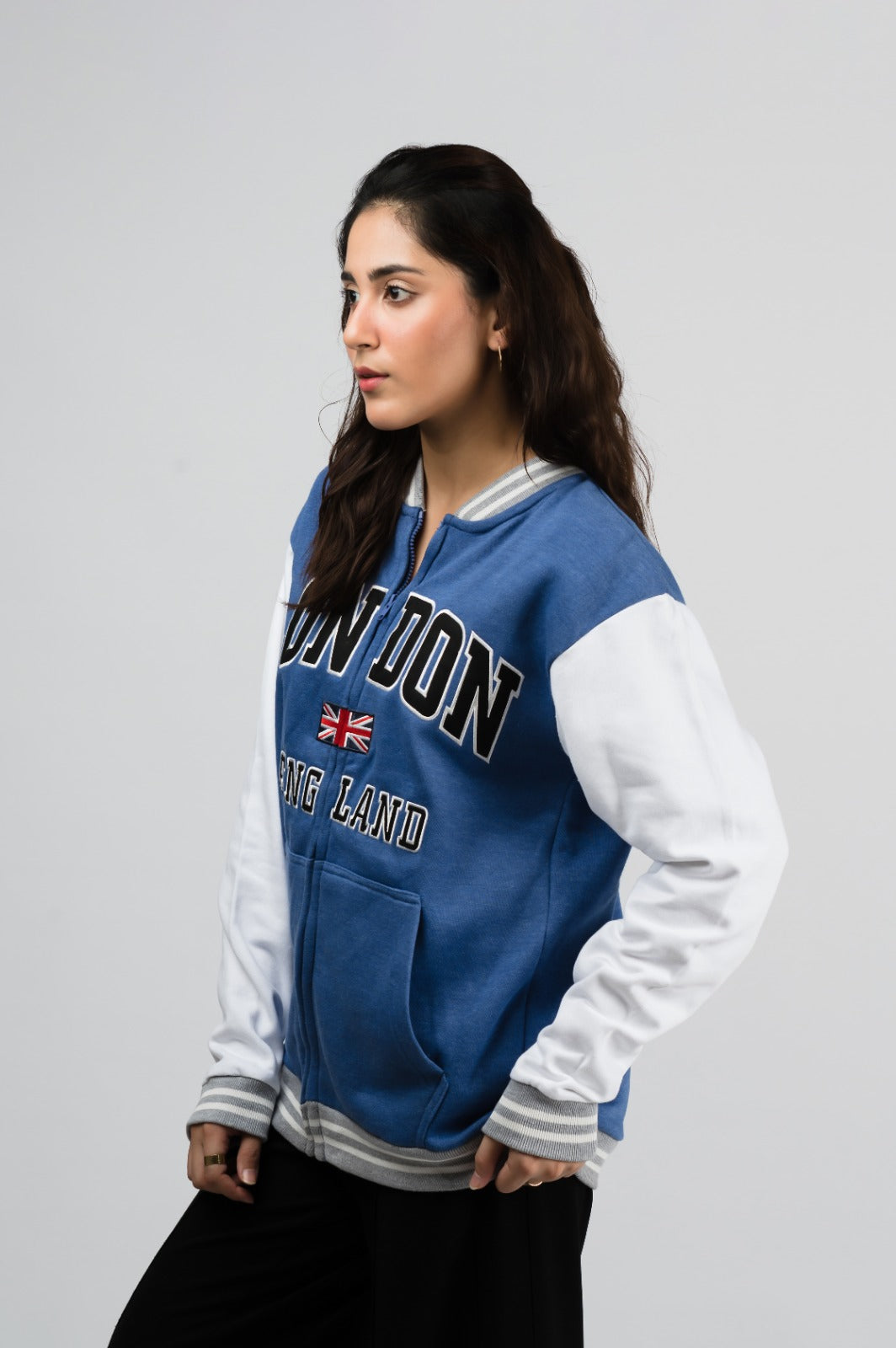 London Blue Baseball Jacket (Unisex)