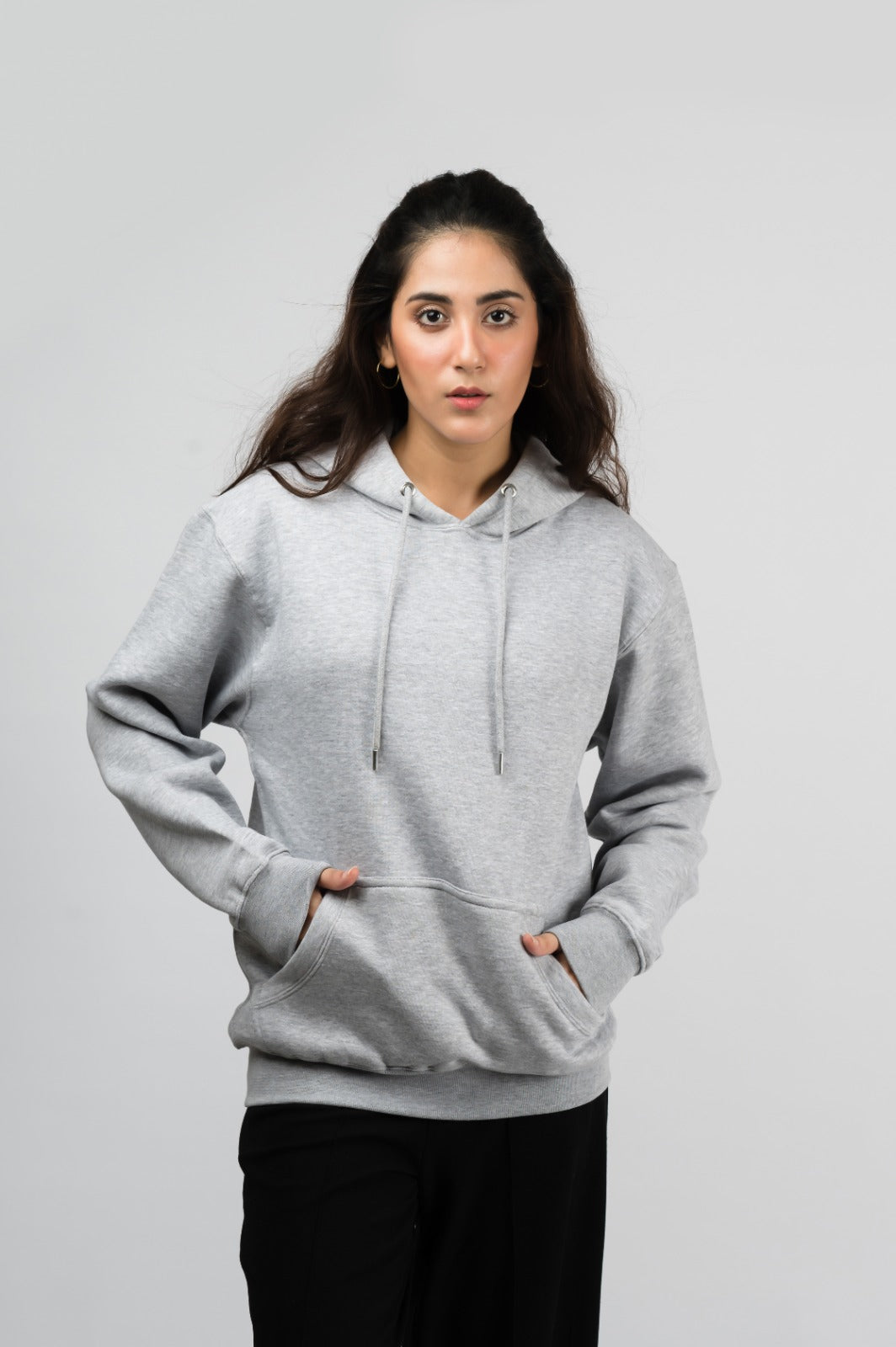 Grey Solid Hoodie (Unisex)