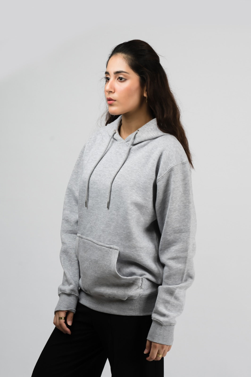 Grey Solid Hoodie (Unisex)