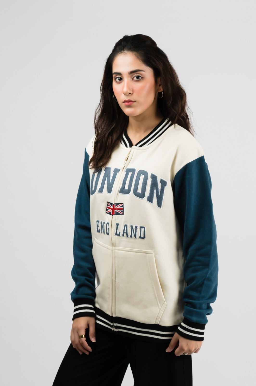 London white Baseball Jacket (Unisex)