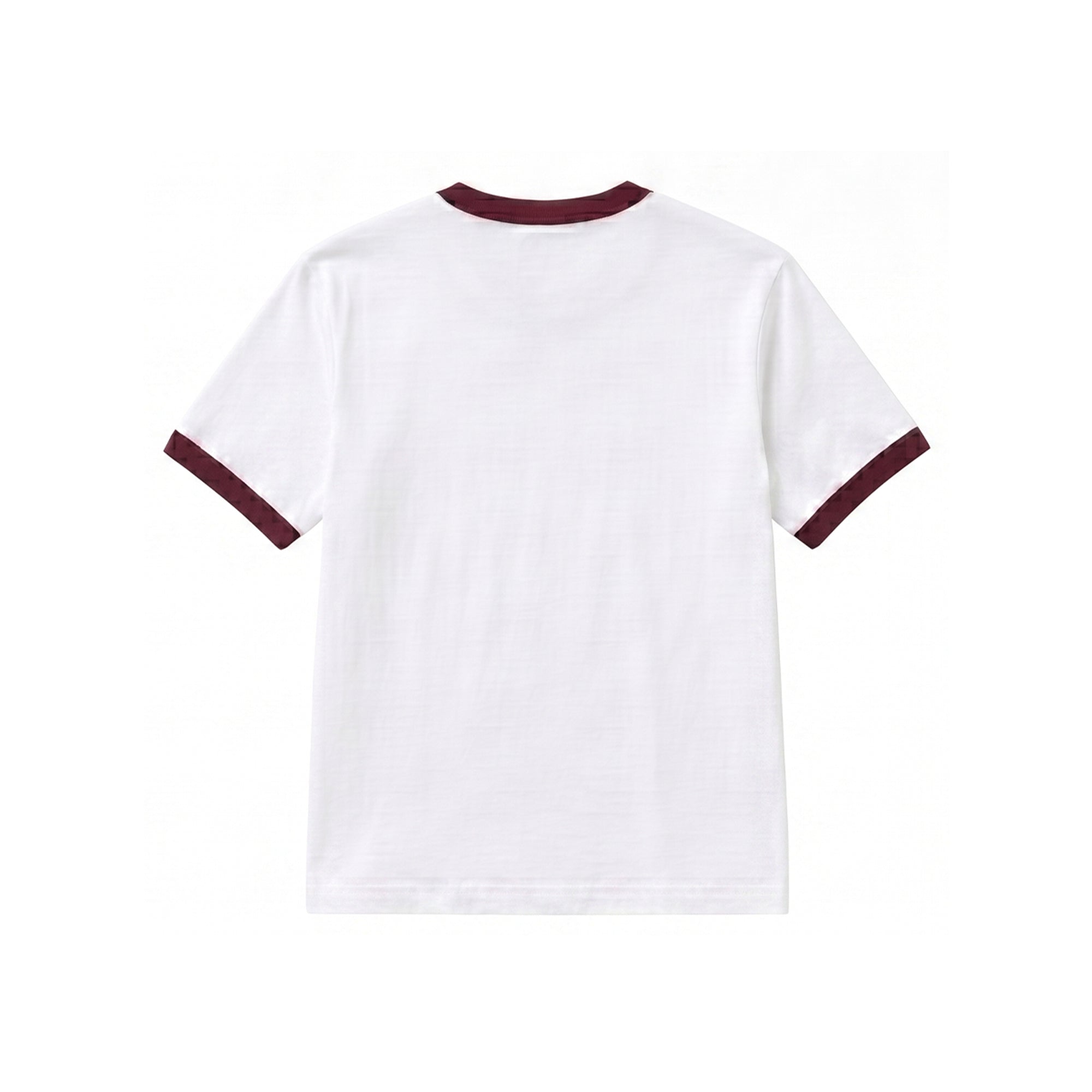 Classic Ringer Tee – White & Maroon