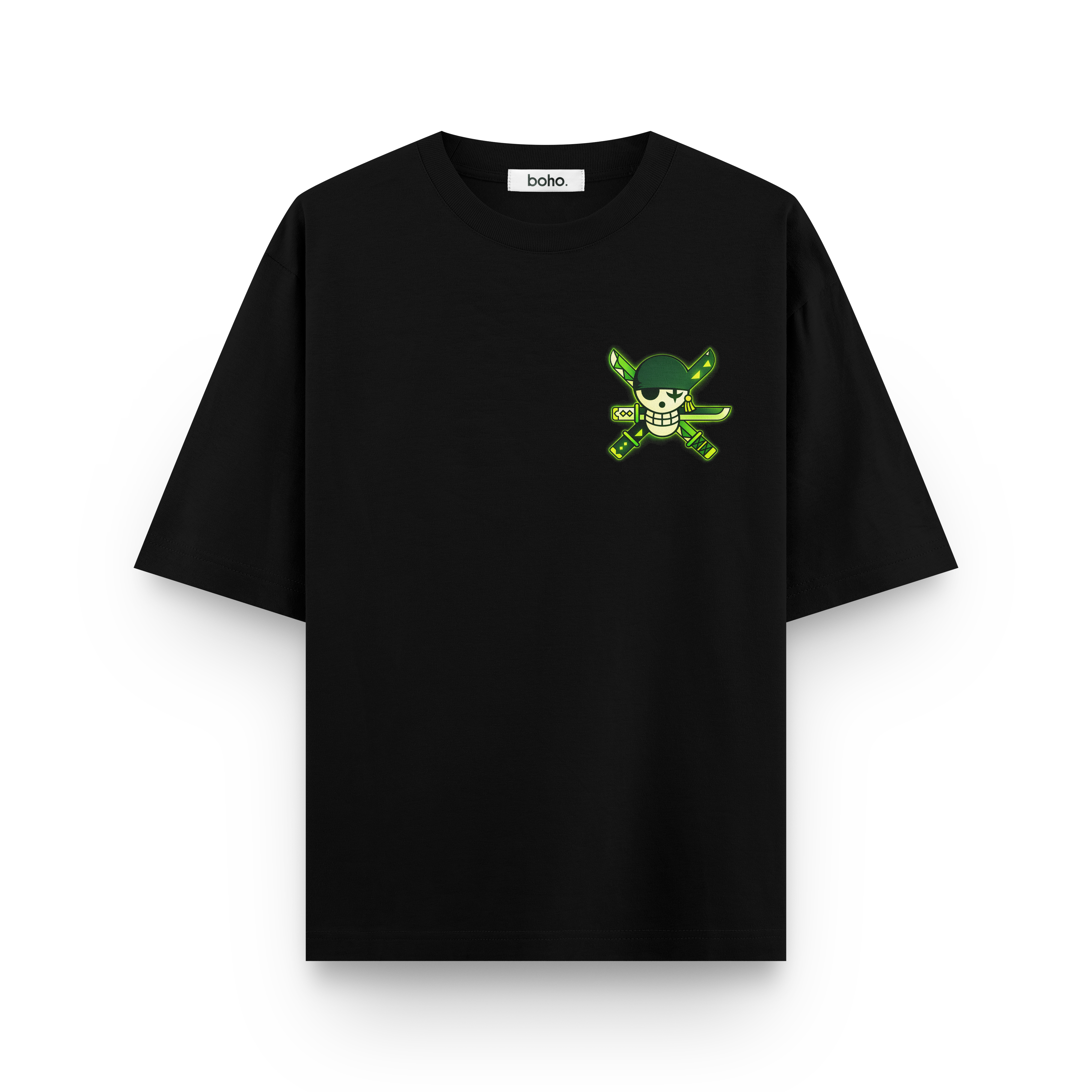 Roronoa Zoro Neon Rage Oversized T-Shirt