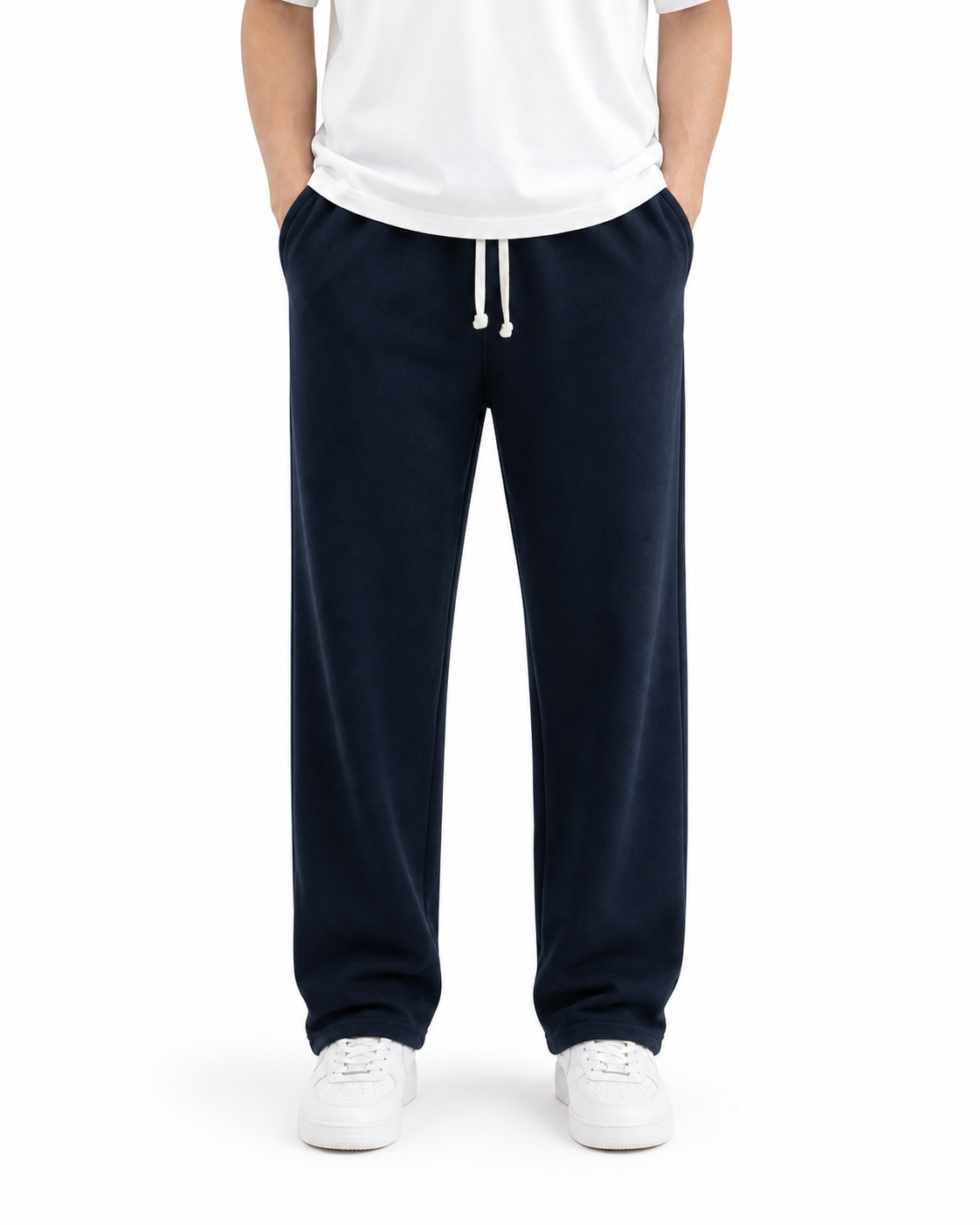 Essential Baggy Loose Trouser - Navy Blue