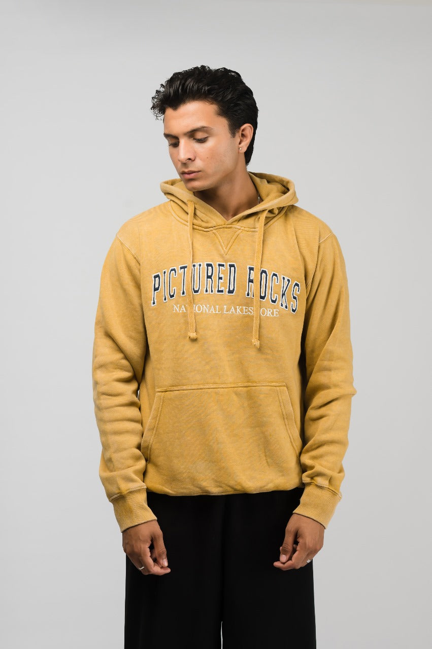 Pictured Rocks Mustard Hoodie - Men