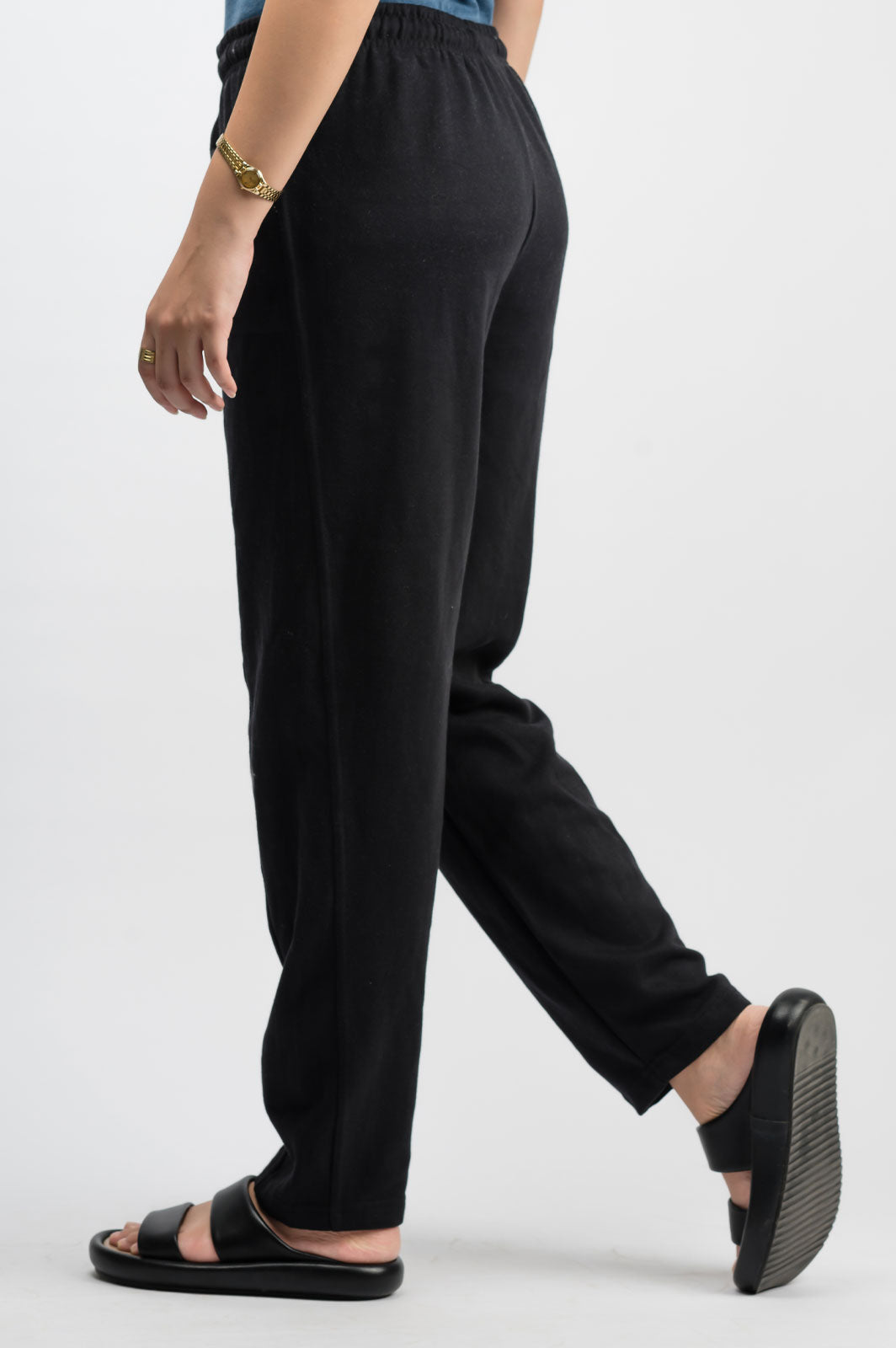 Black straight sweatpants